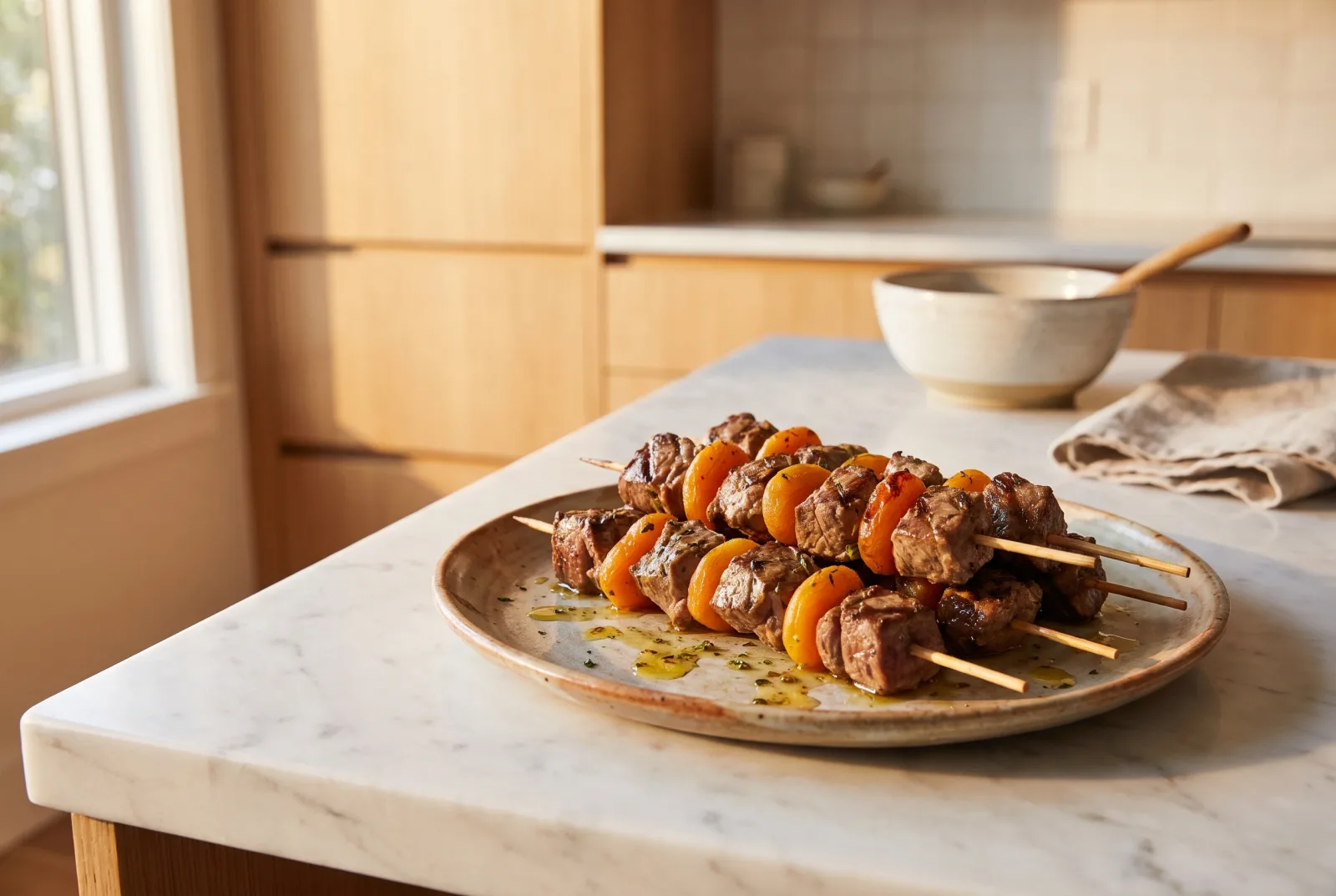 Sosaties | South African-Style Curried Lamb and Dried Apricot Skewers