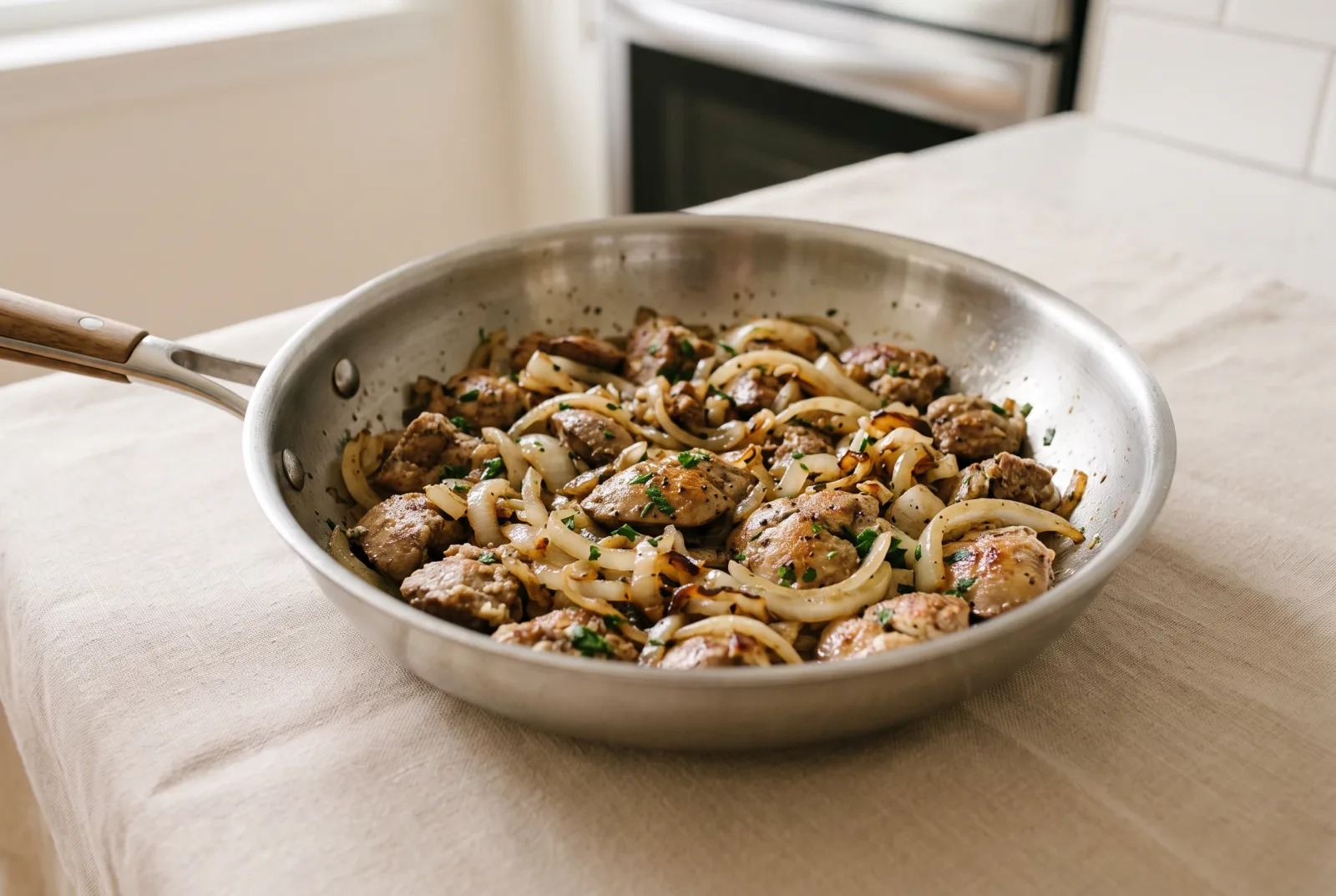 Turkish Chicken Liver Sauté with Onions