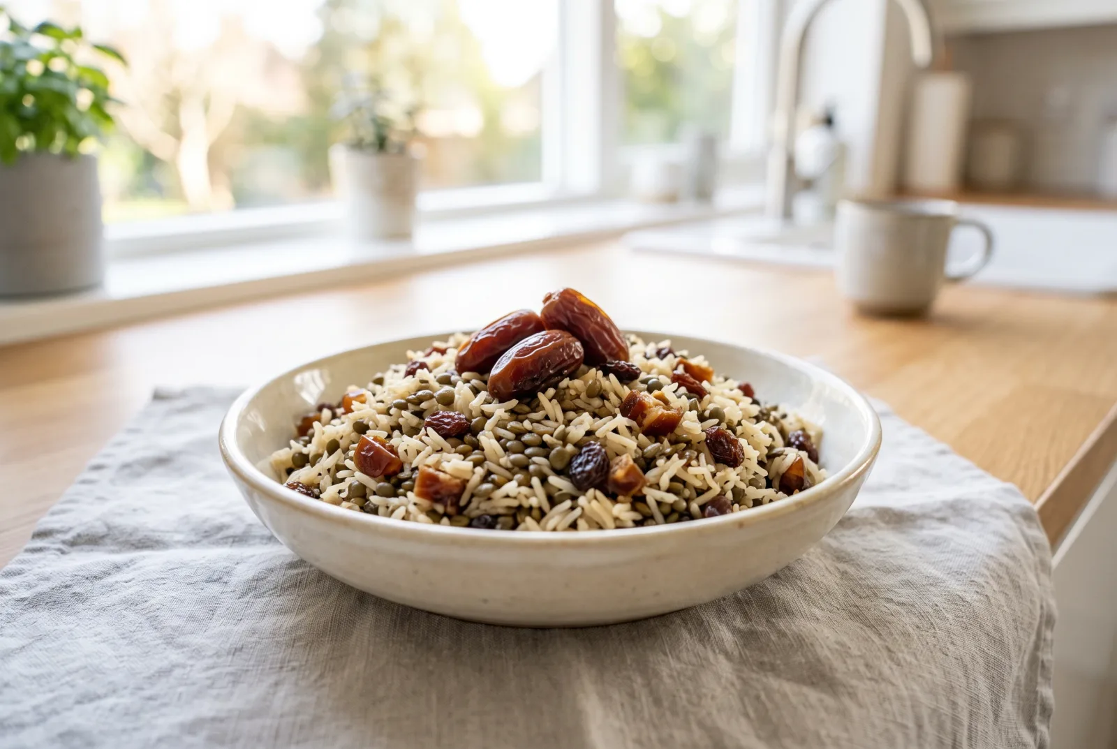 Adas Polo | Persian Rice with Lentils and Dates
