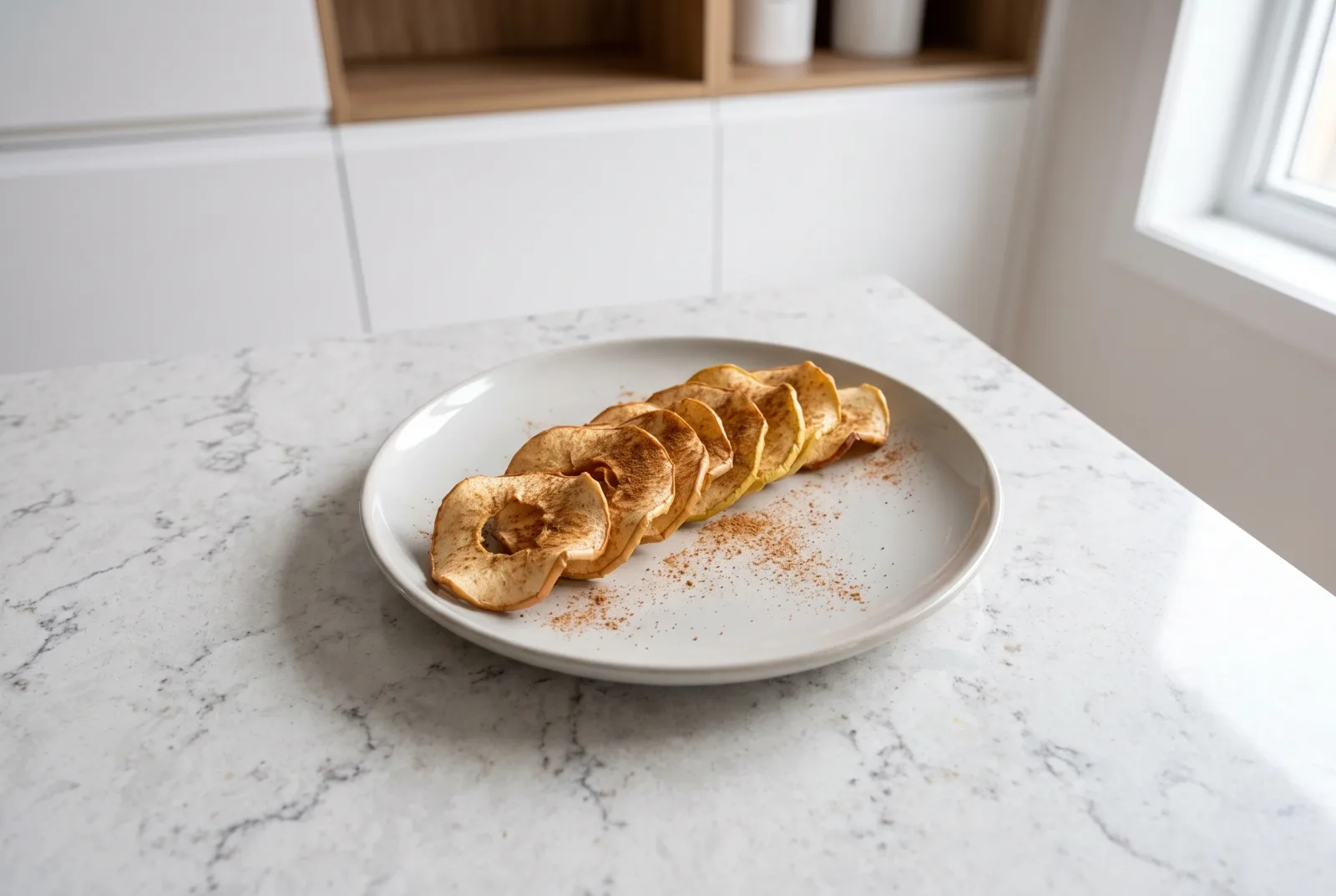 Air-Fryer Apple Chips | Cinnamon Sugar-Free Snack