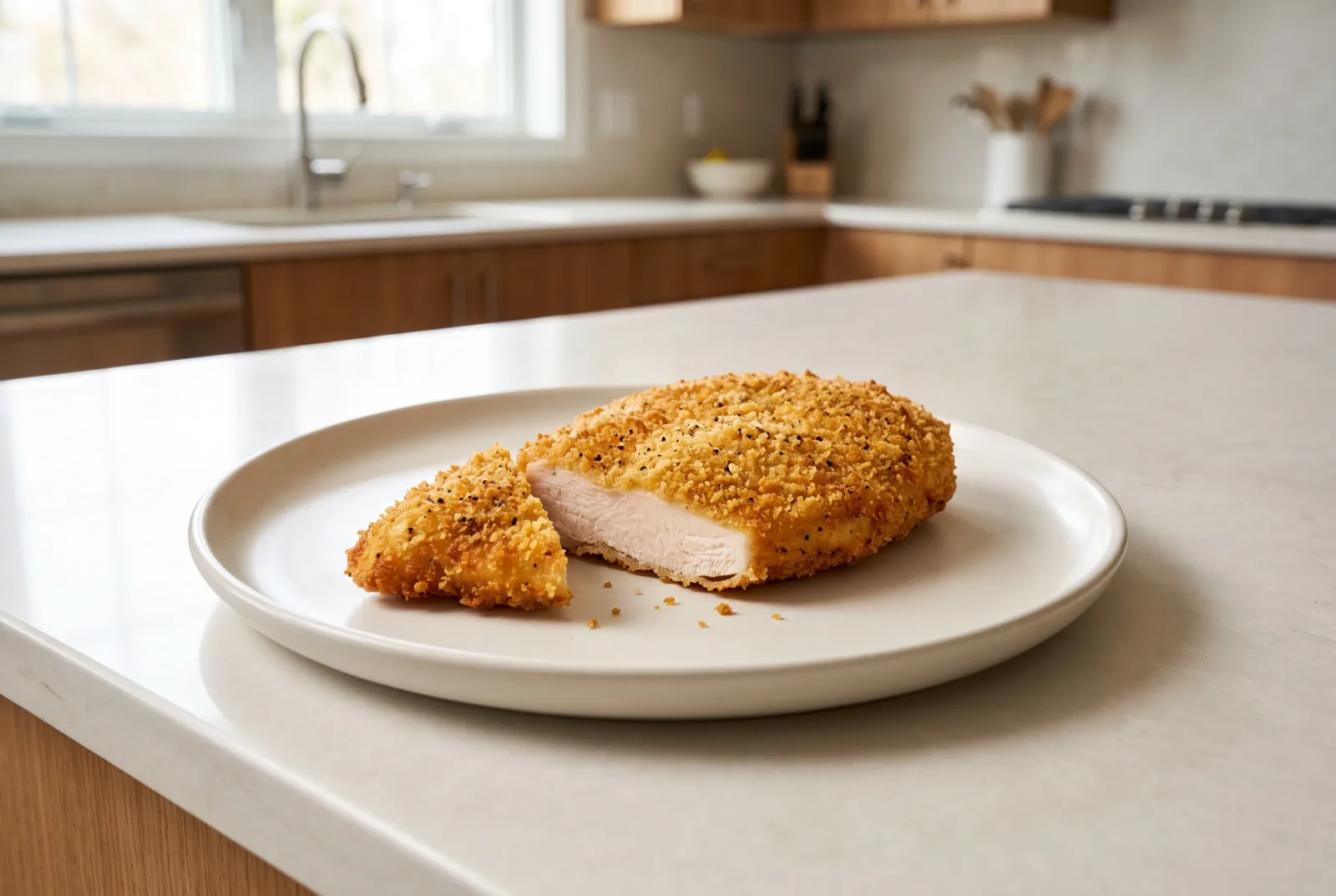 Air Fryer Chicken Schnitzel | Crispy Breaded Chicken Breast