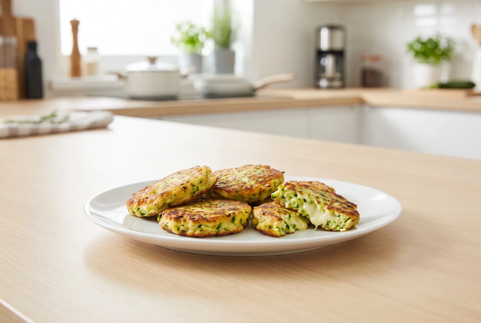 Mücver — Lower-fat air-fryer zucchini fritters for breakfast