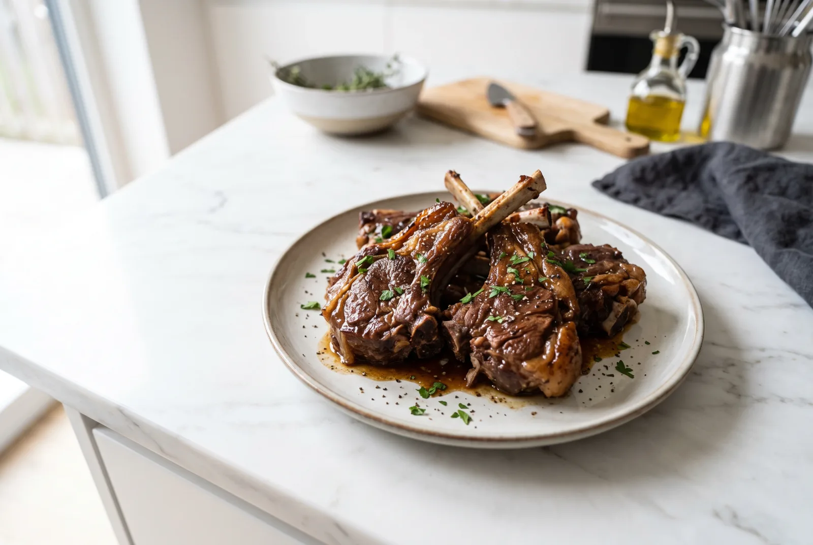 Pressure Cooker Lamb Neck | Keto Braised Lamb
