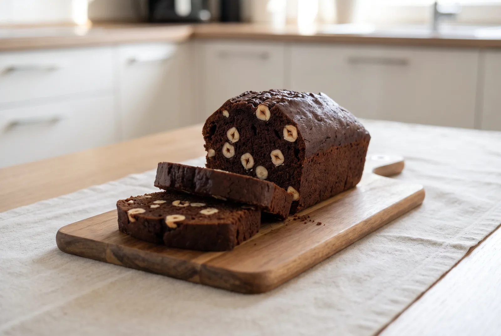 Hazelnut and cocoa cake — Freezer-friendly slices