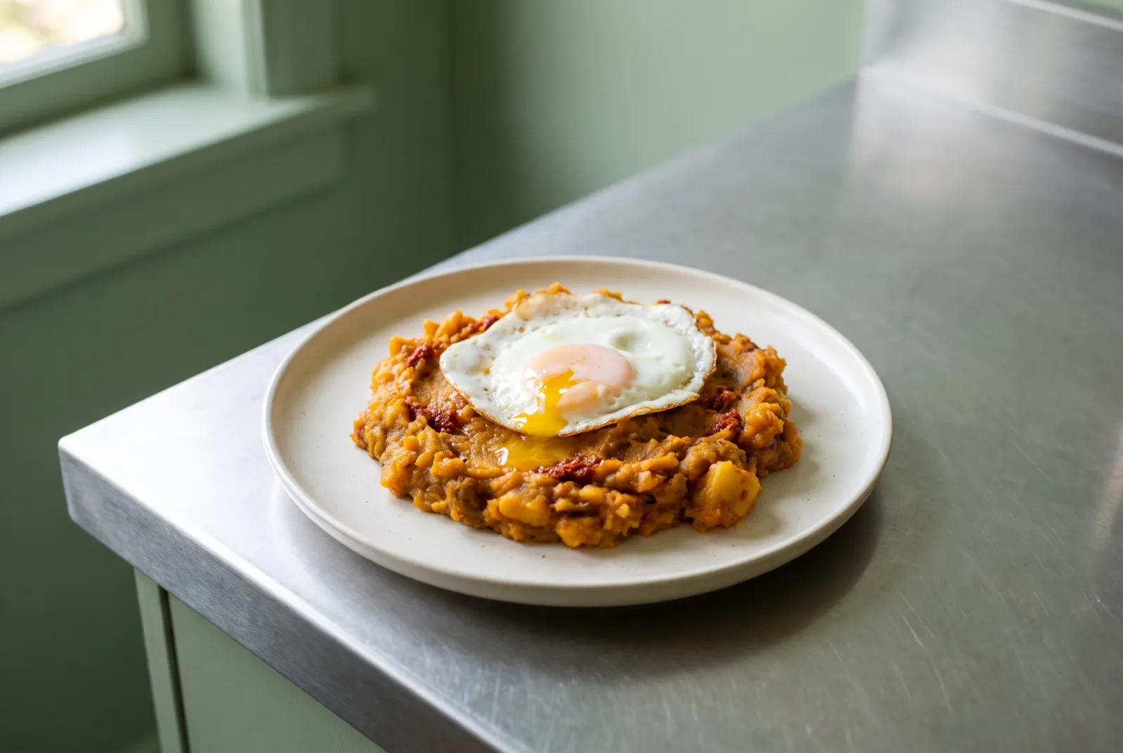 Kefteji — Tunisian Fried Vegetable Mash with Eggs