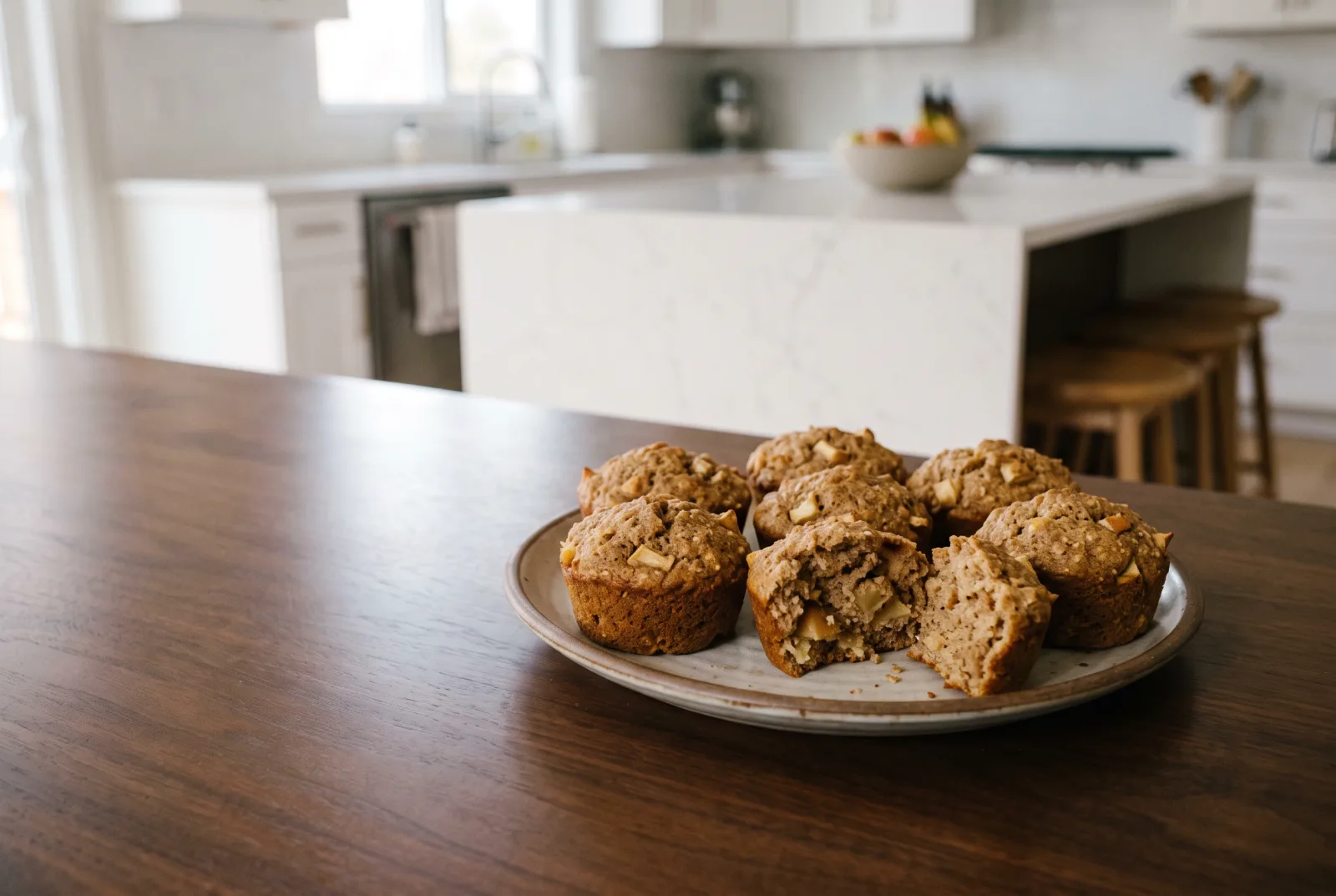 Apple and bran cake bites — Cinnamon cakes baked in small molds