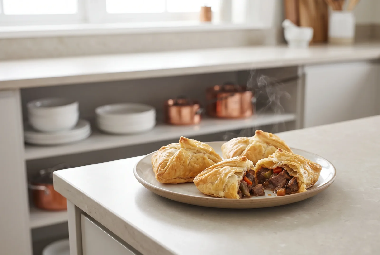 Beef Puff Pastry Turnovers | Pressure-Cooked Beef Filling