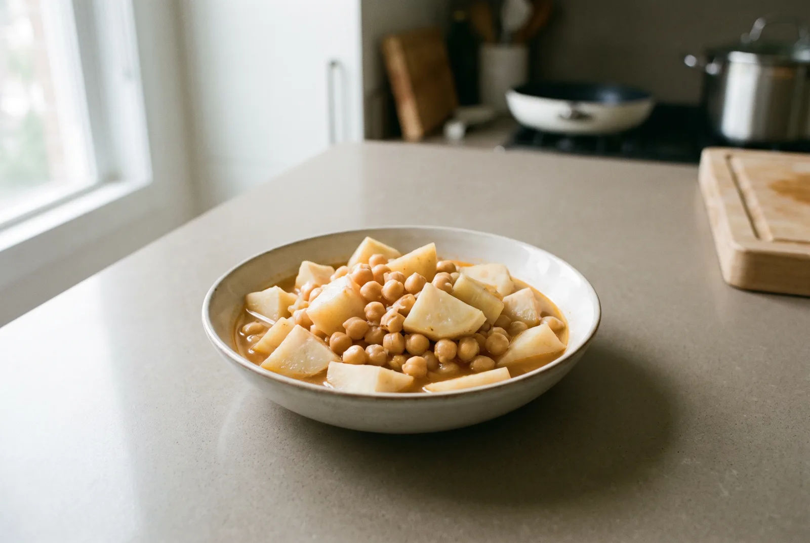 Nohutlu Kereviz — Celeriac with chickpeas, a winter olive oil dish