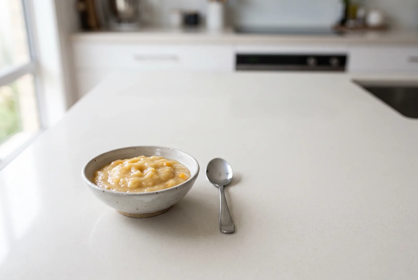 Şeftali Muz Ezmesi — Peach and banana mash; A quick, no-cook fruit purée