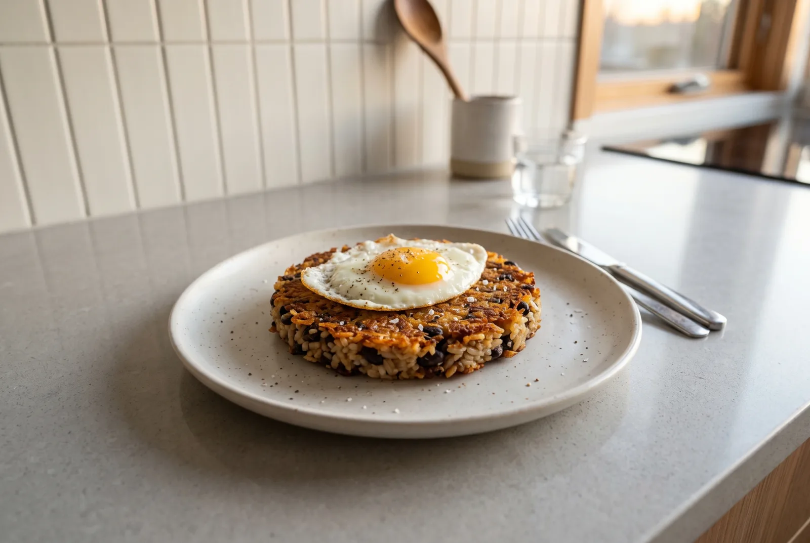 Tacu Tacu | Peruvian Rice and Bean Cakes
