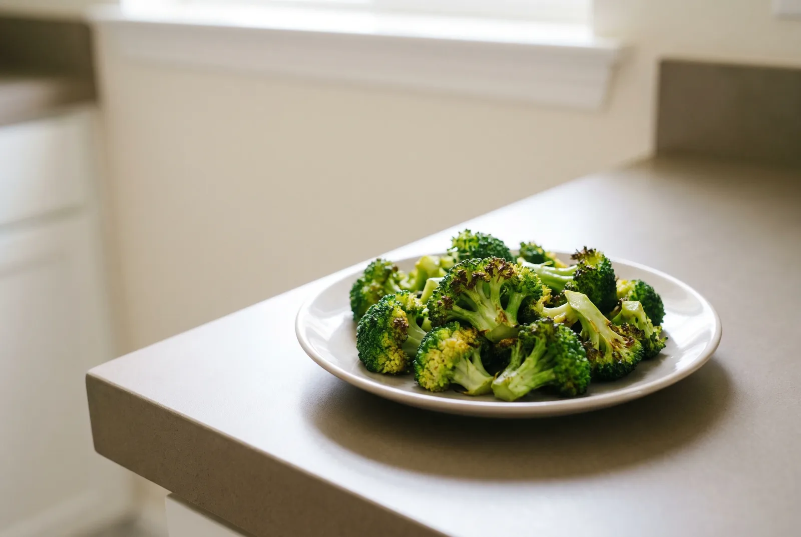 Spiced air-fryer broccoli — Quick cooking with cumin and Turkish red pepper flakes, without frying in oil