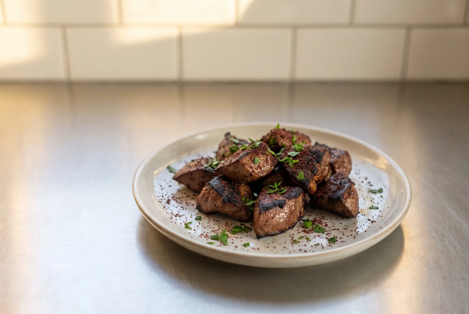 Grilled Spiced Lamb Liver