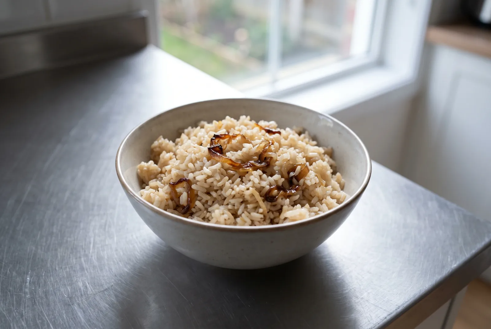 Pressure Cooker Whole-Grain Rice Pilaf | Hearty Pilaf with Caramelized Onions
