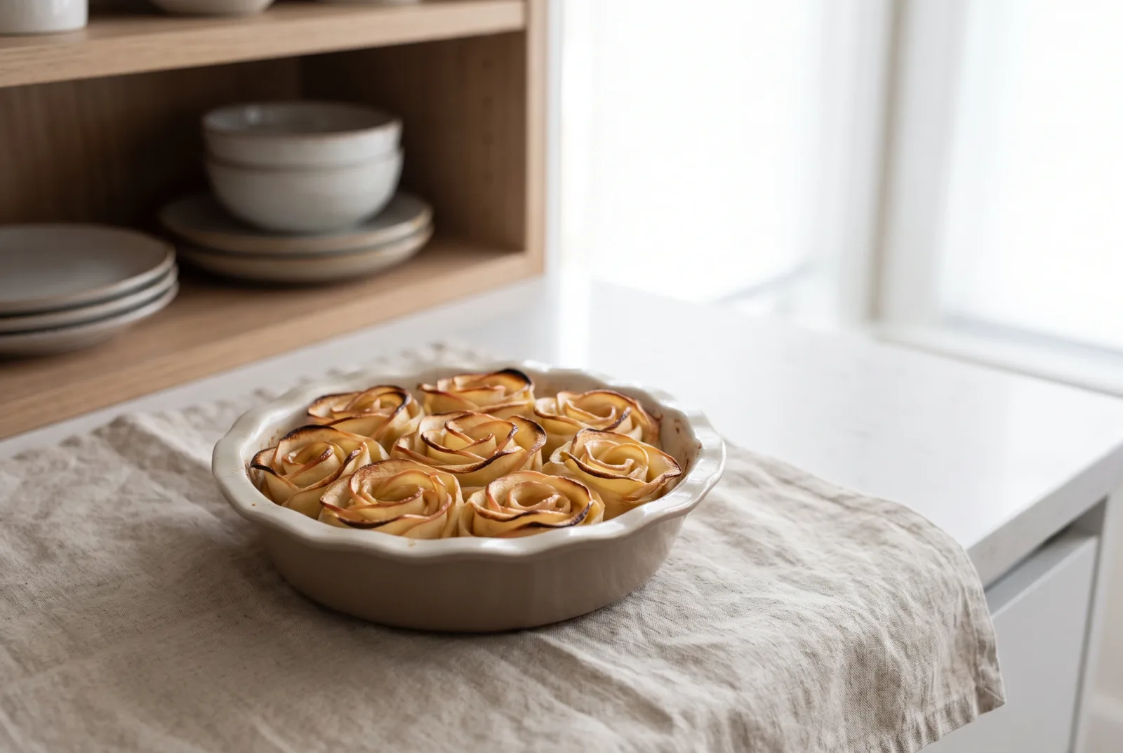 Baked Apple Roses | Sugar-Free Thin-Sliced Apple Dessert
