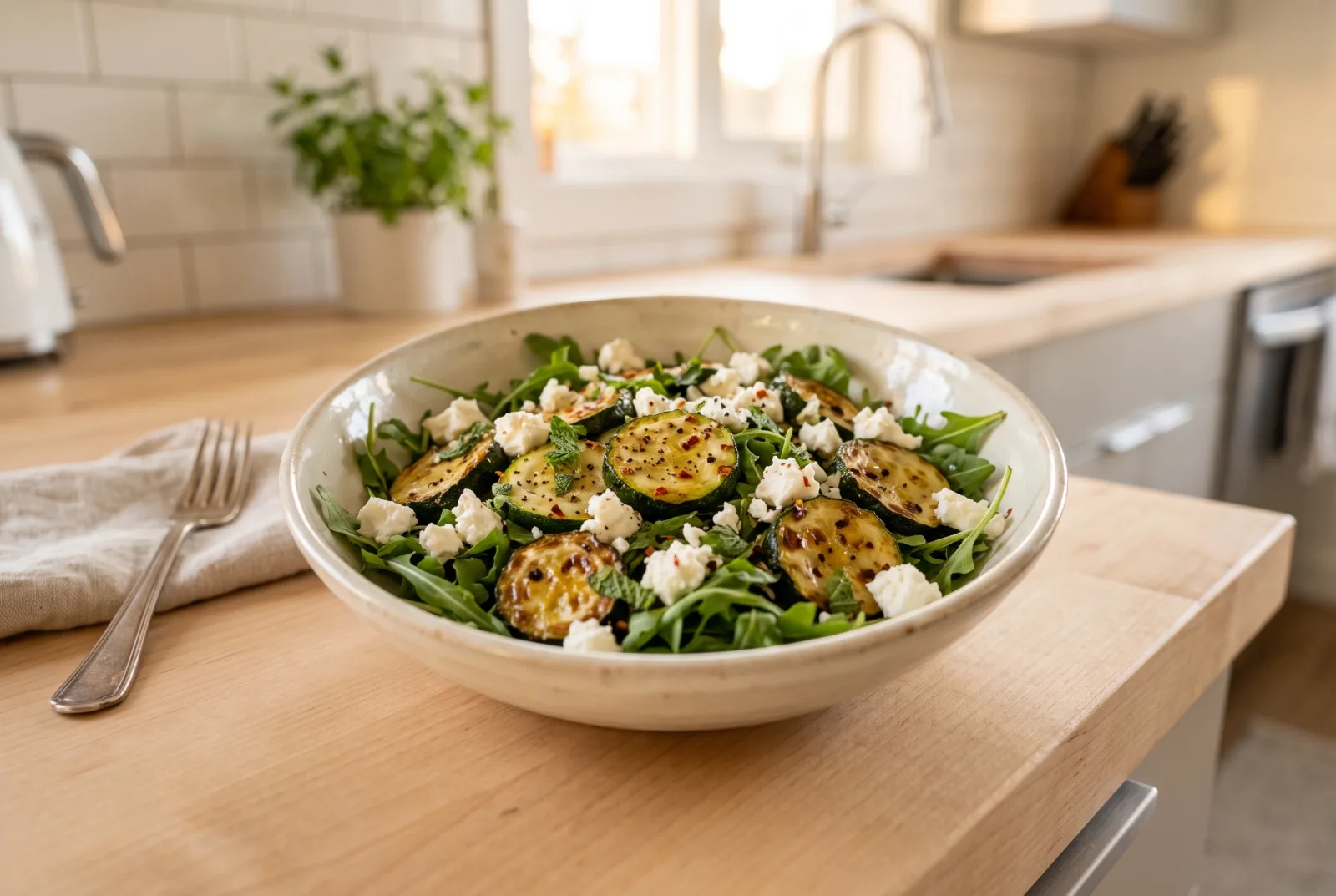 Roasted Zucchini and Feta Salad | Olive Oil Picnic Dish