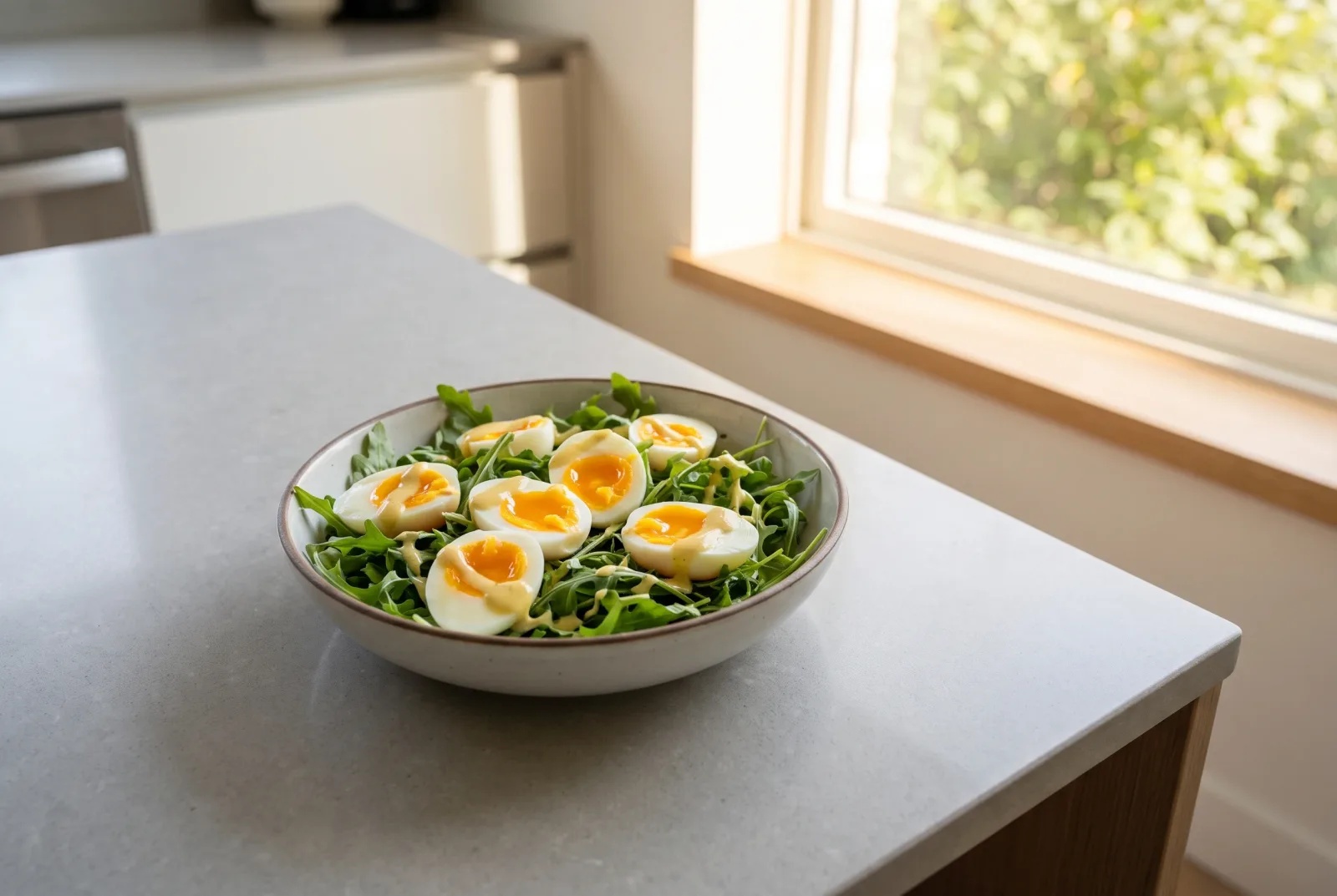 Arugula Salad with 8-Minute Eggs | Mustard-Lemon Dressing