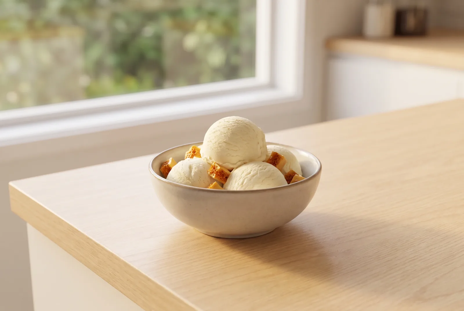 Hokey Pokey Ice Cream — New Zealand Vanilla Ice Cream with Honeycomb Toffee