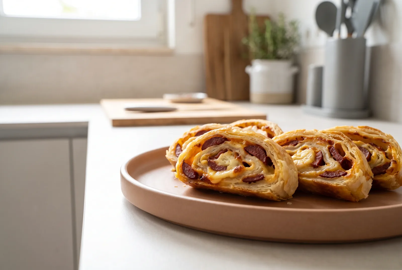 Yufka Roll Pizza | Thin Rolls with Kashar Cheese and Sucuk