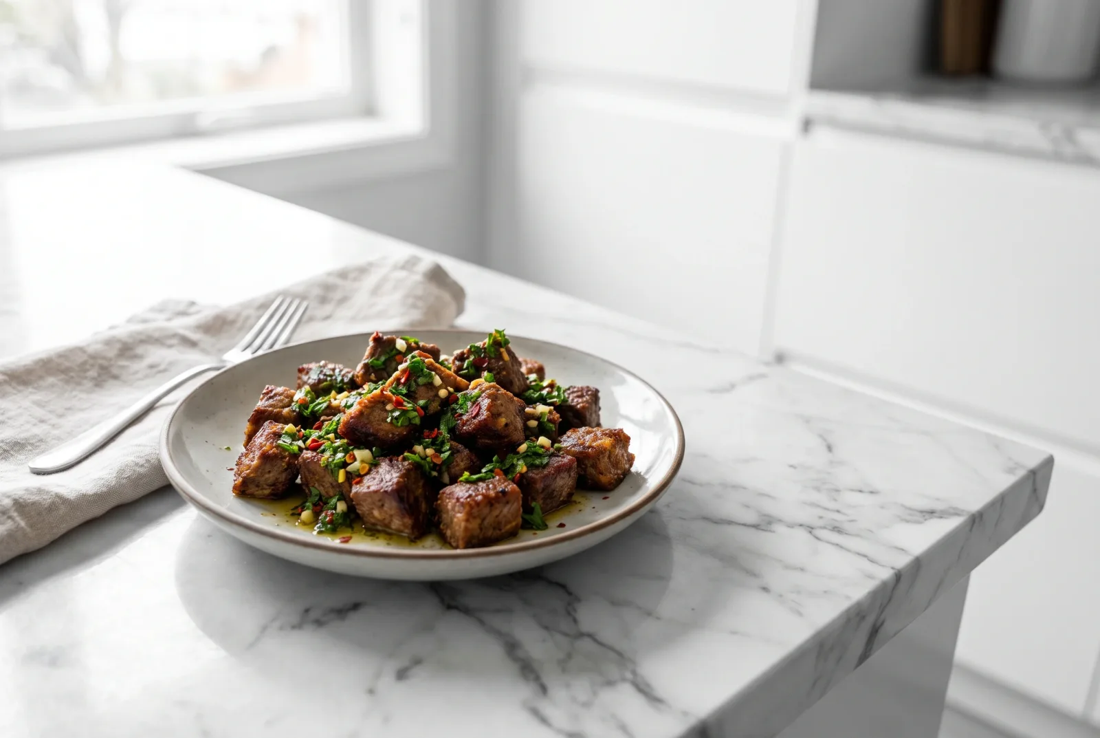 Air-Fryer Chimichurri Steak Bites | Spiced Argentinian Beef Snack
