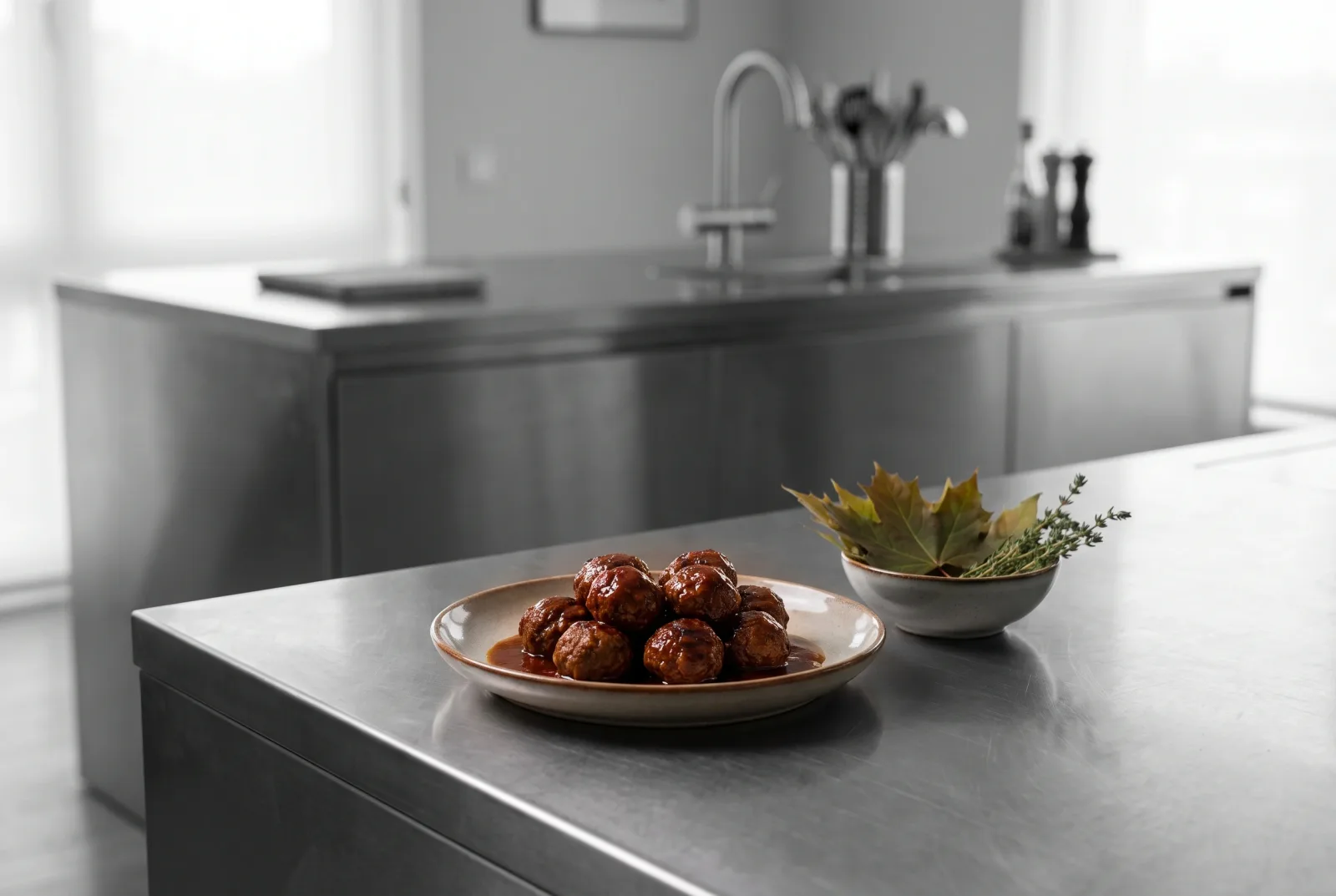 Maple-Glazed Bison Meatballs | Canadian-Style Oven-Baked Party Appetizer