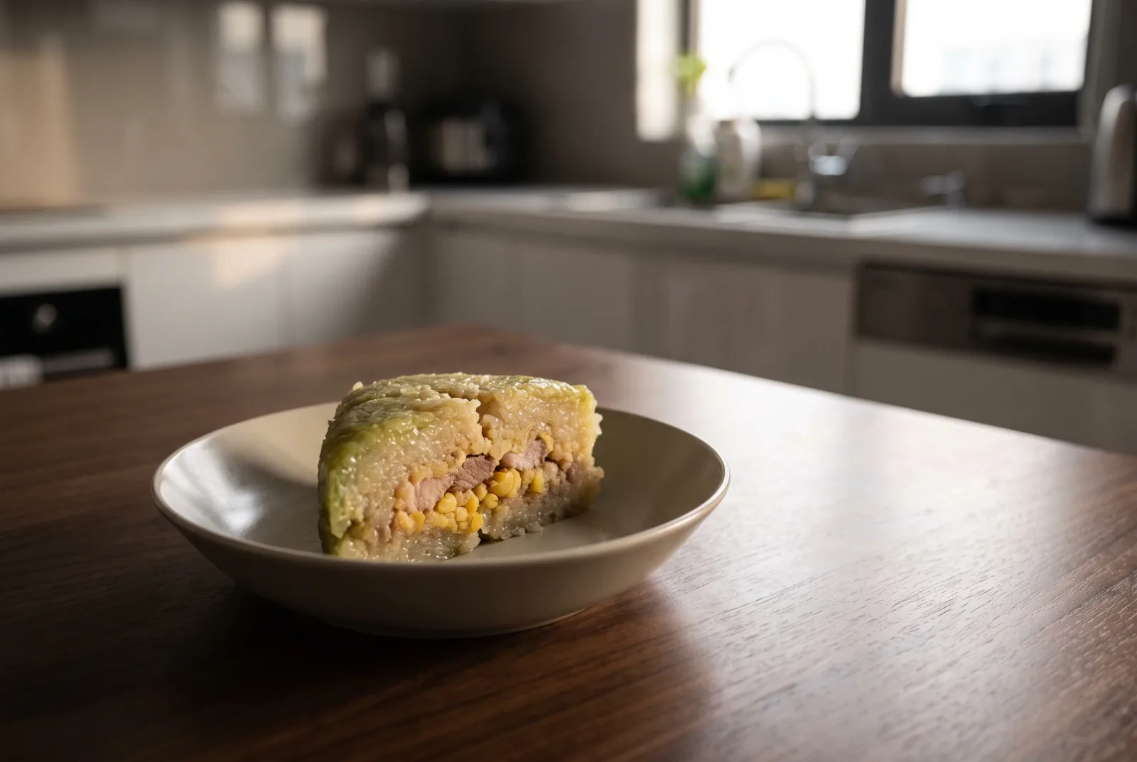 Bánh Chưng | Vietnamese Sticky Rice, Mung Bean, and Ground Chicken Parcel in Banana Leaves