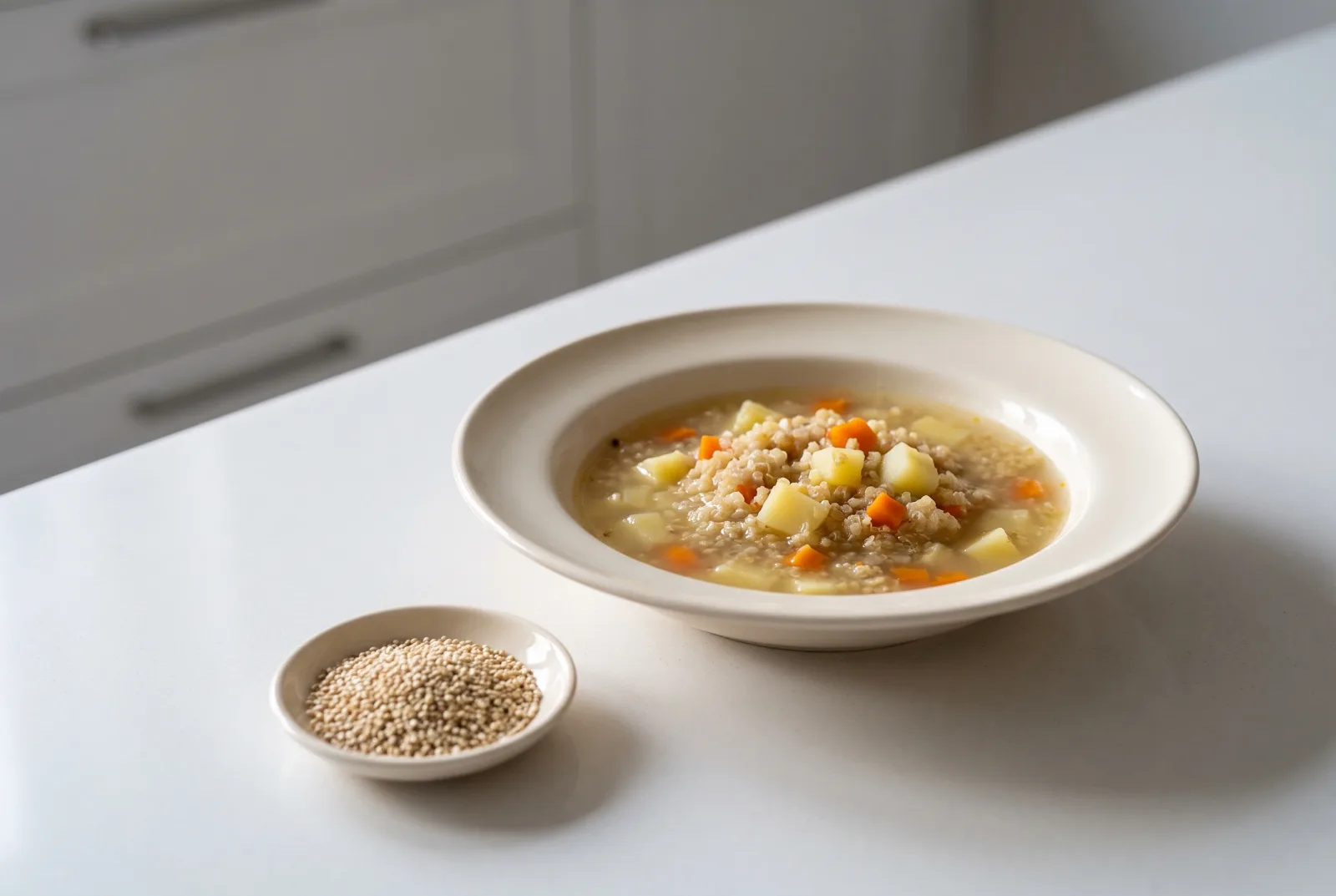 Quinoa Soup | Peruvian Andean Vegetable and Cilantro Soup