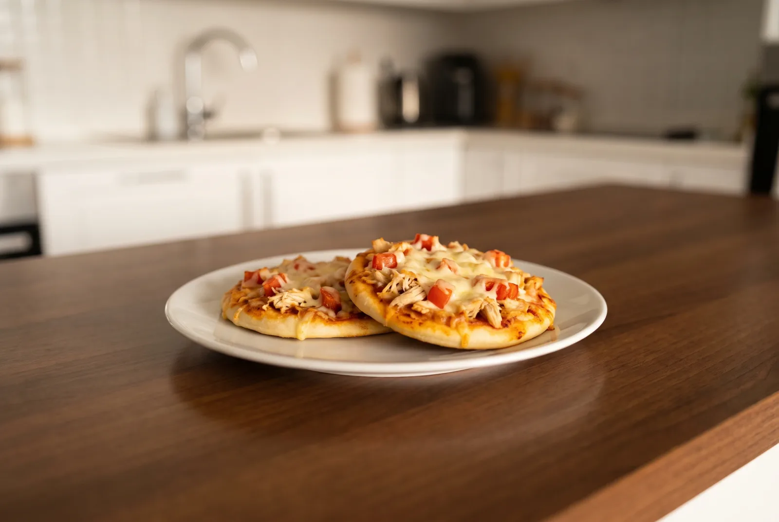 Creamy Chicken and Cheese Mini Pizzas | Brazilian Pizza de Frango