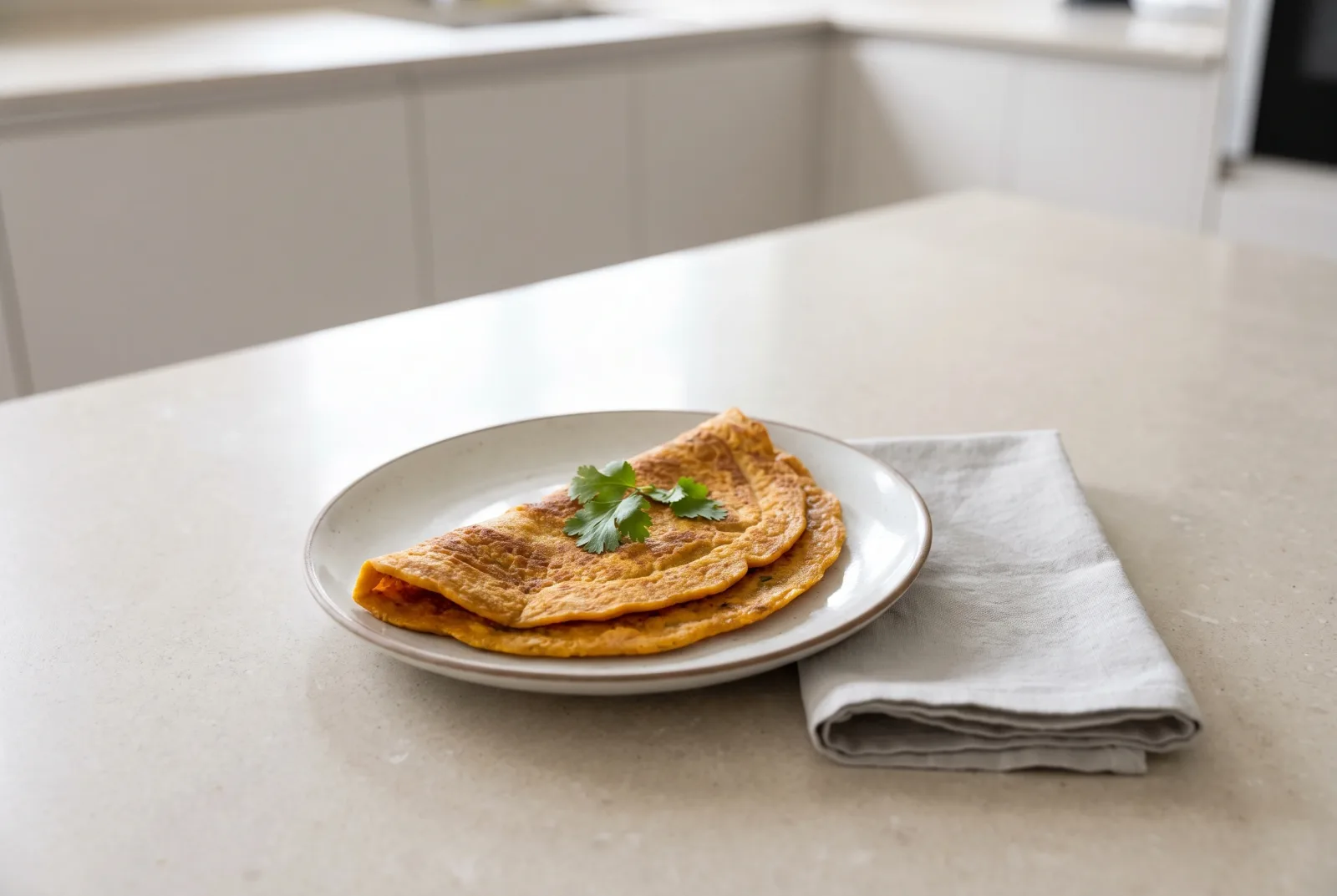 Besan Chilla — Indian chickpea flour breakfast pancakes in the air fryer