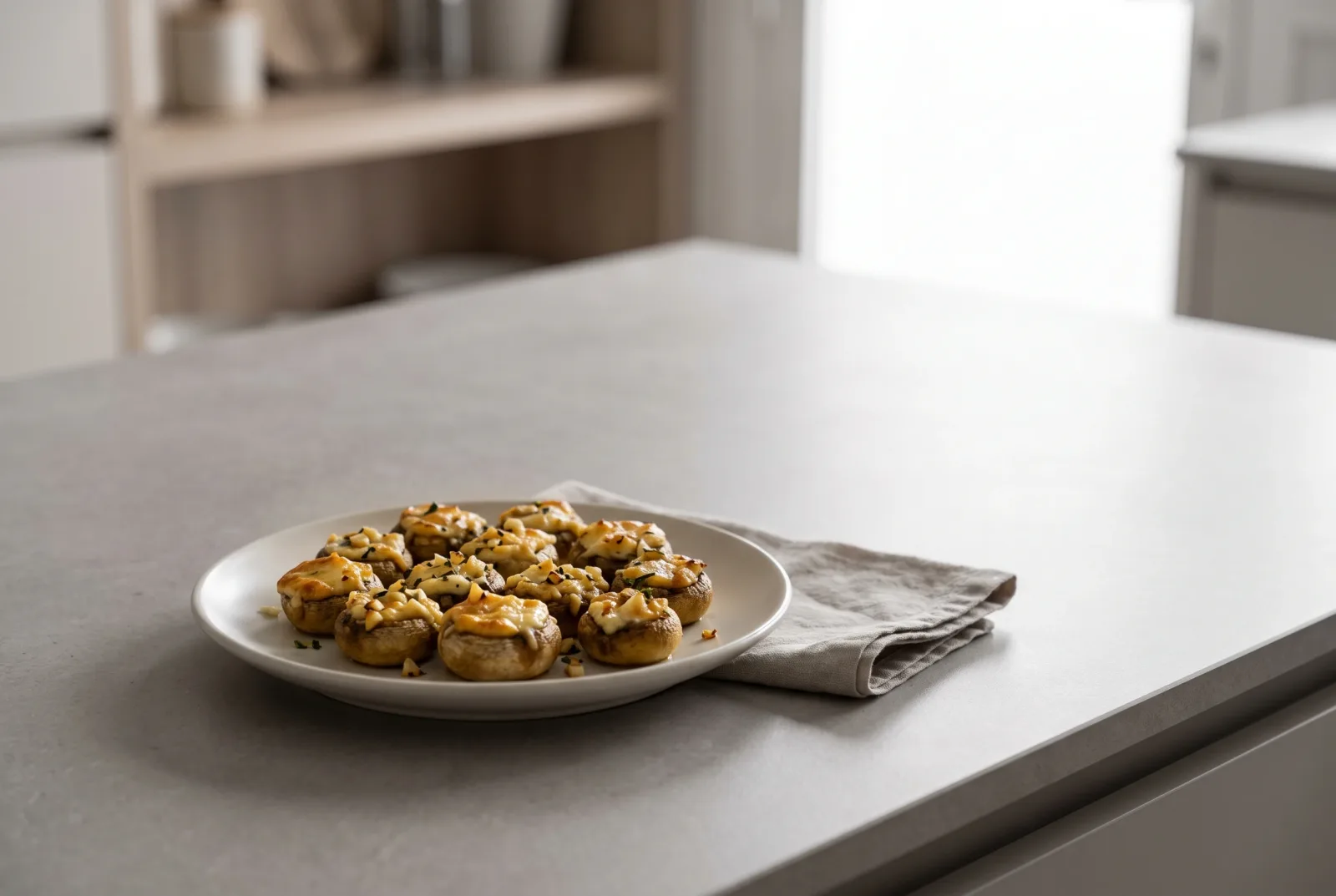Champiñones Rellenos | Spanish-Style Stuffed Mushrooms with Cheese