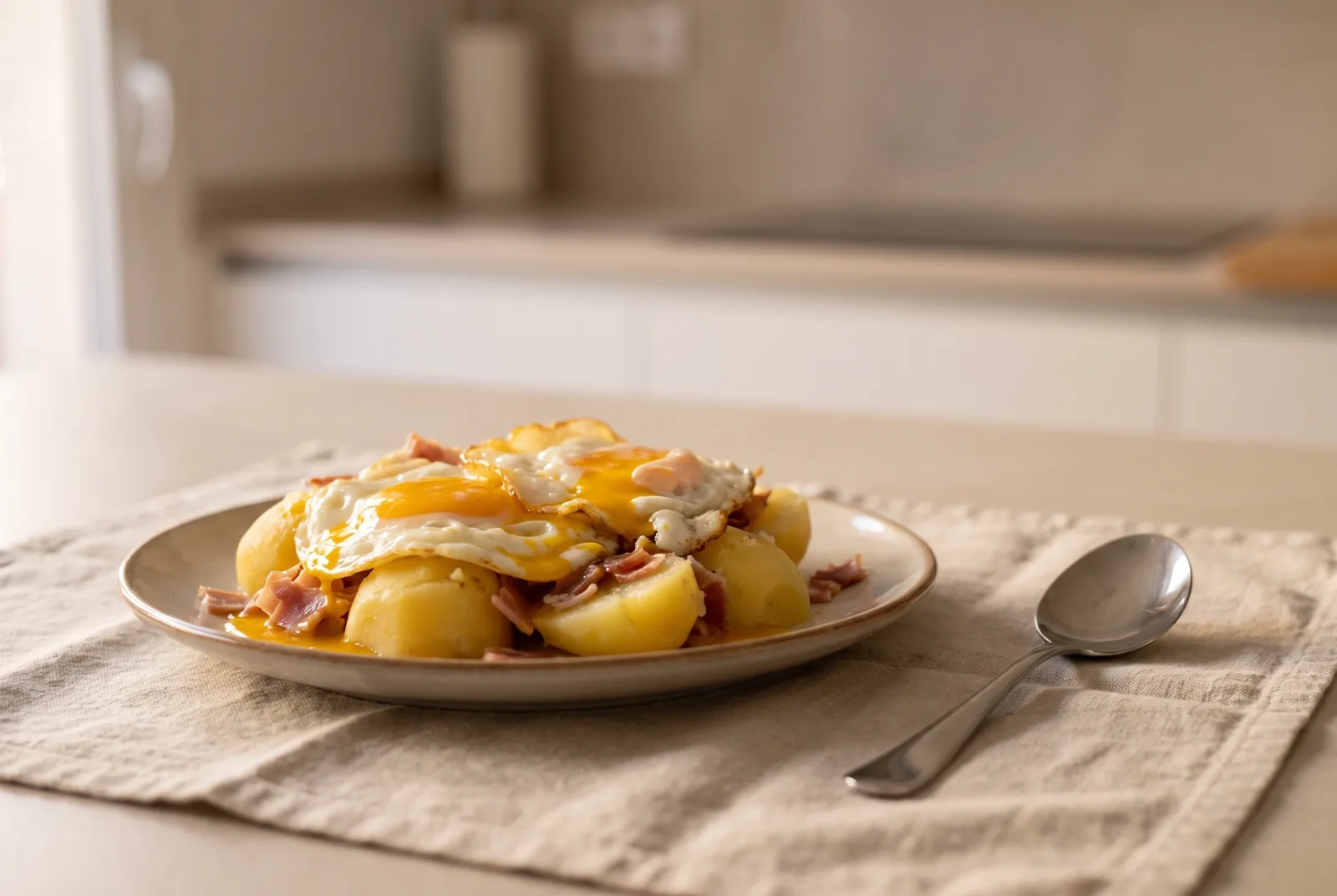 Huevos Rotos — Spanish Fried Potatoes with Broken Eggs