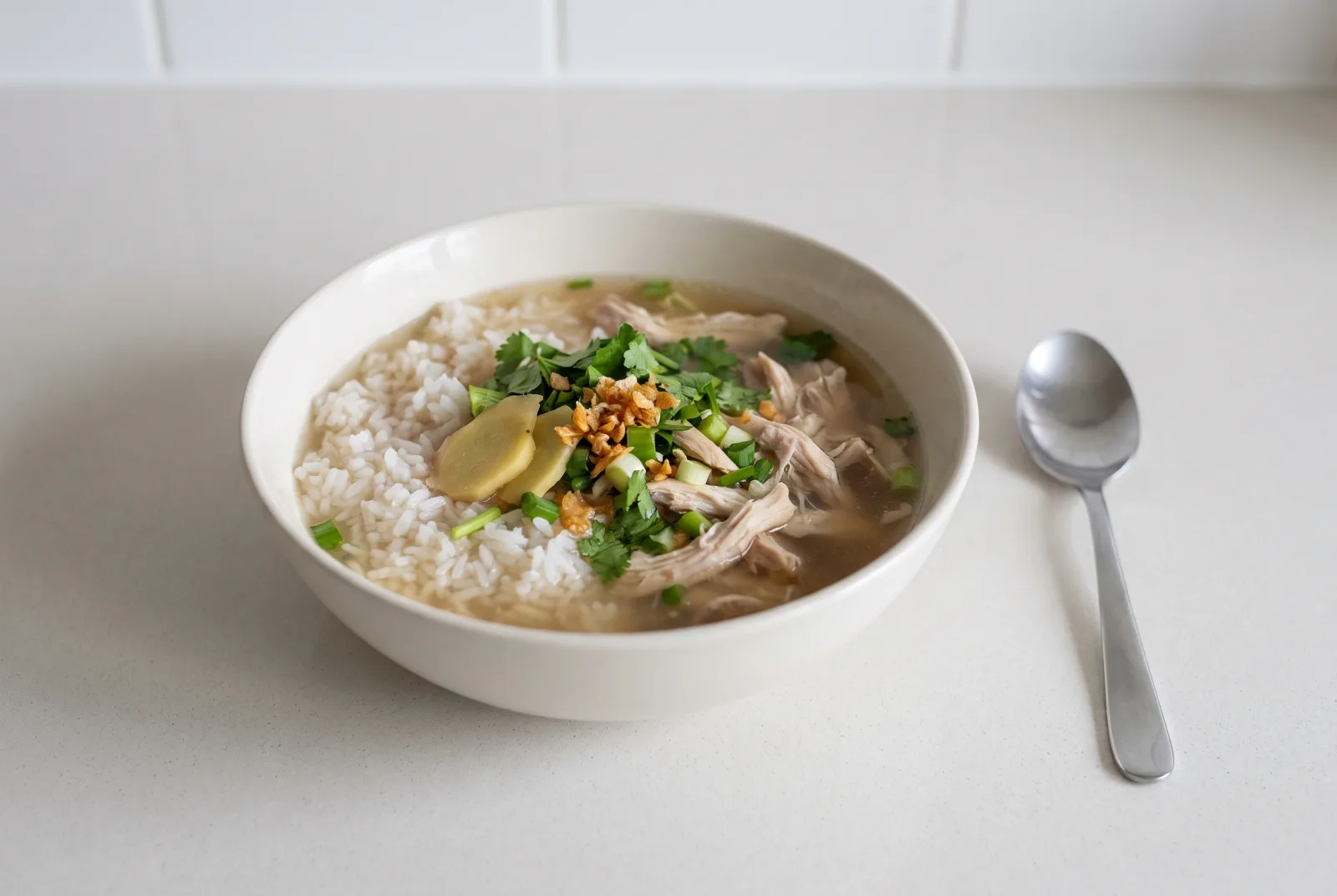 Khao Tom Gai | Thai Chicken and Brown Rice Soup