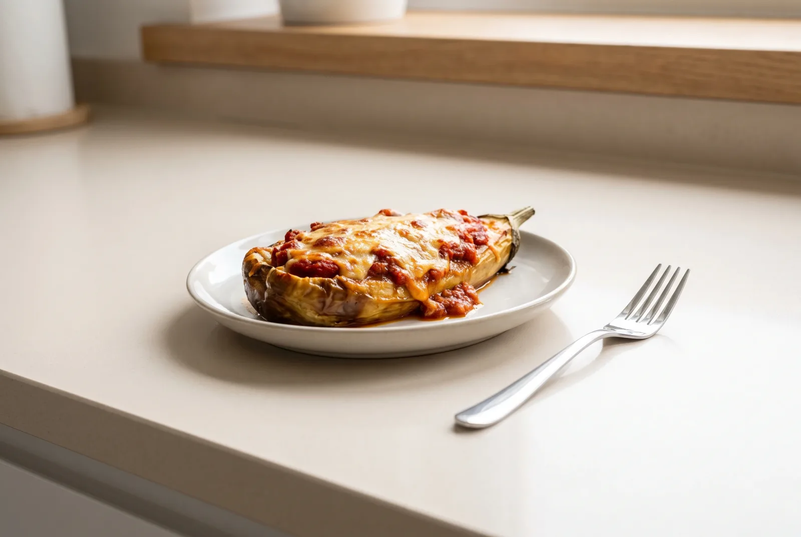 Papoutsakia (Greek-Style Beef-Stuffed Eggplant with Béchamel)