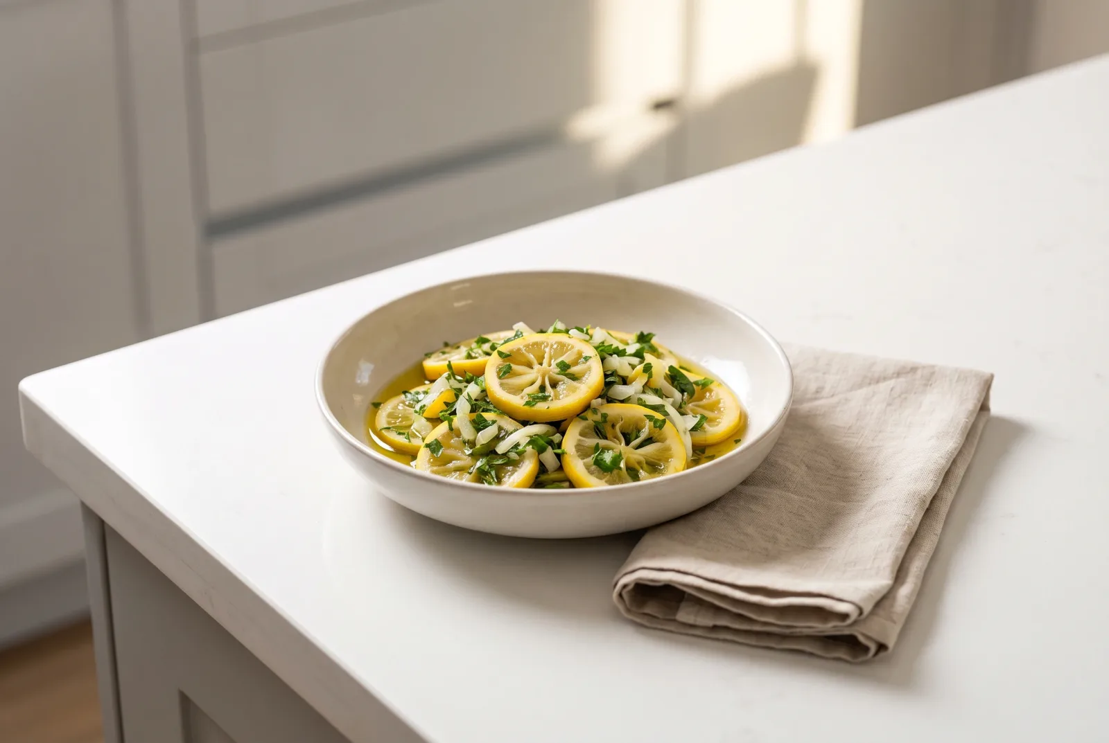 Moroccan preserved lemons — salt-cured lemon pickles