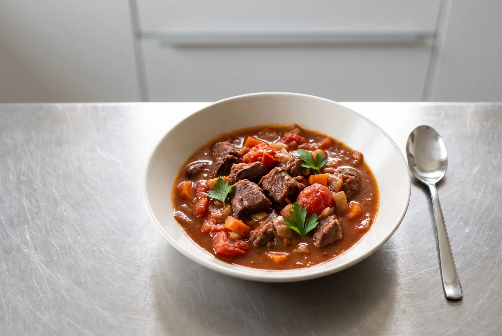 Serbian-Style Pressure-Cooker Lamb Kidney Stew with Tomato and Red Pepper