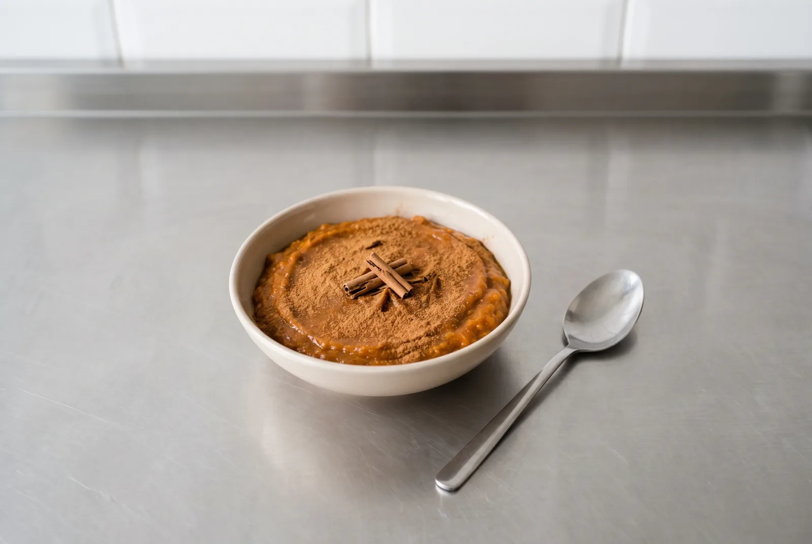 Cinnamon carrot purée — smooth enough to eat with a spoon