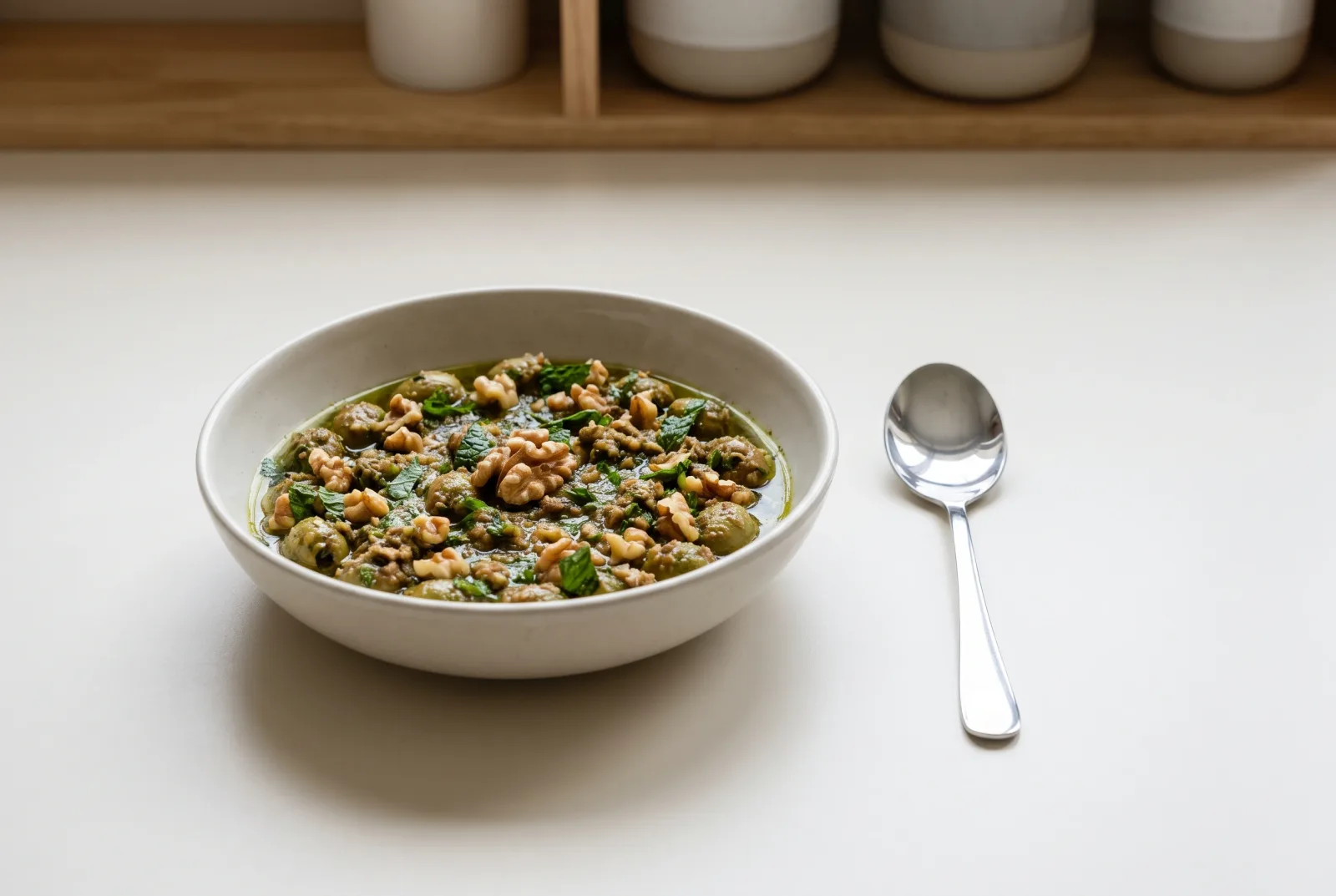 Zeytoon Parvardeh | Iranian Olive, Walnut, and Pomegranate Molasses Appetizer