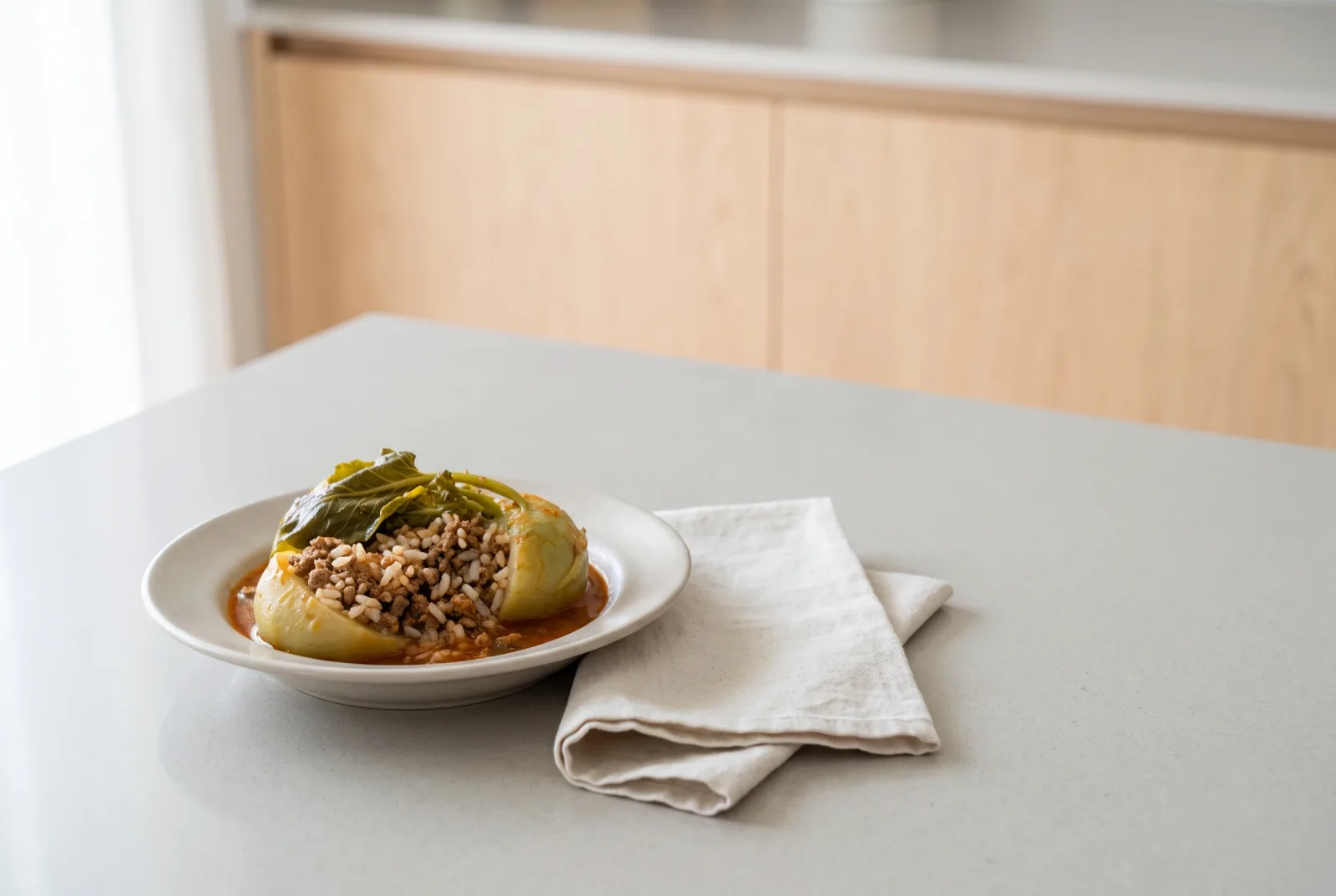 Meat-Stuffed Kohlrabi — Winter Dolma with Thin Walls