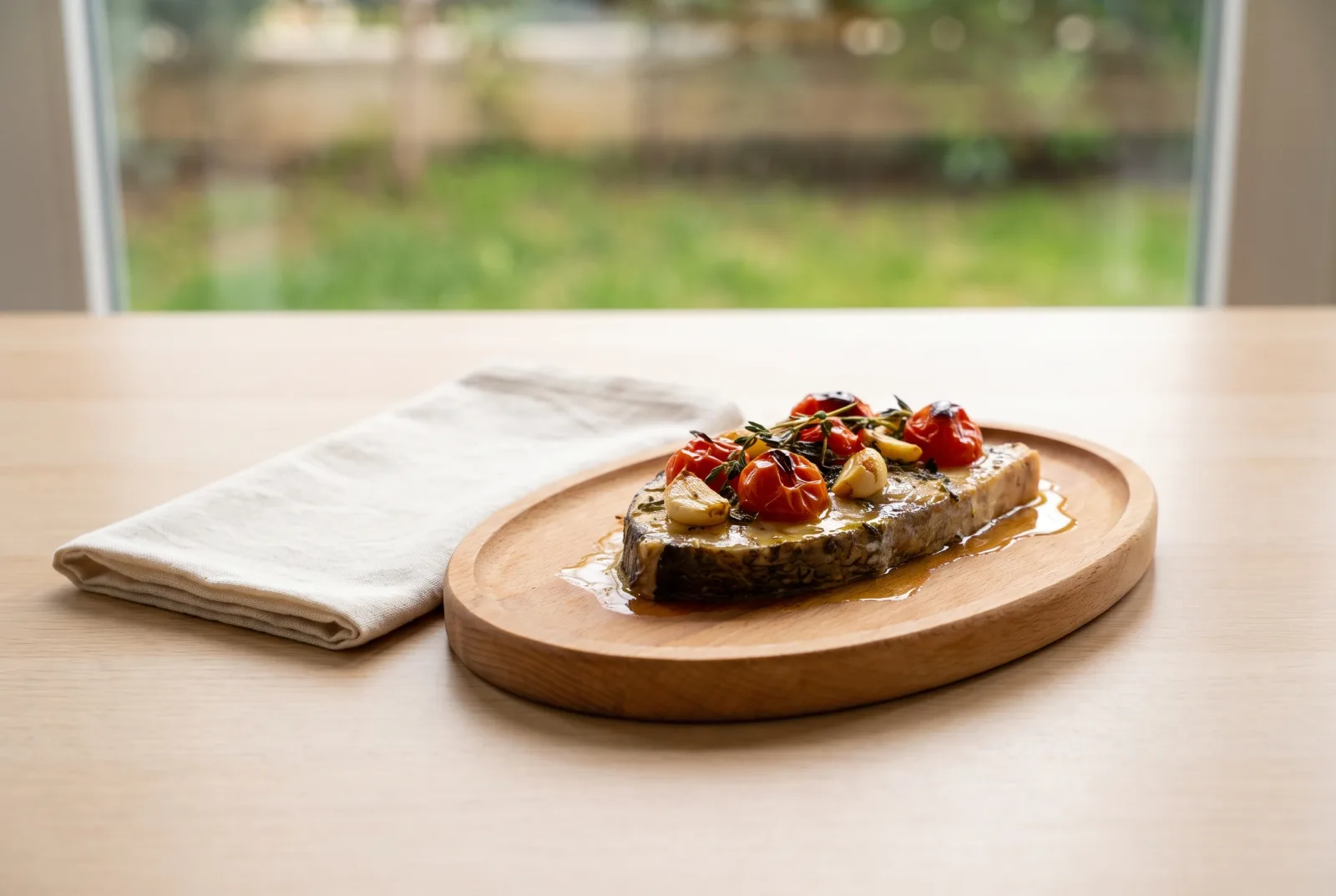 Fırında Kılıç Balığı — Baked Swordfish with Tomatoes and Olives