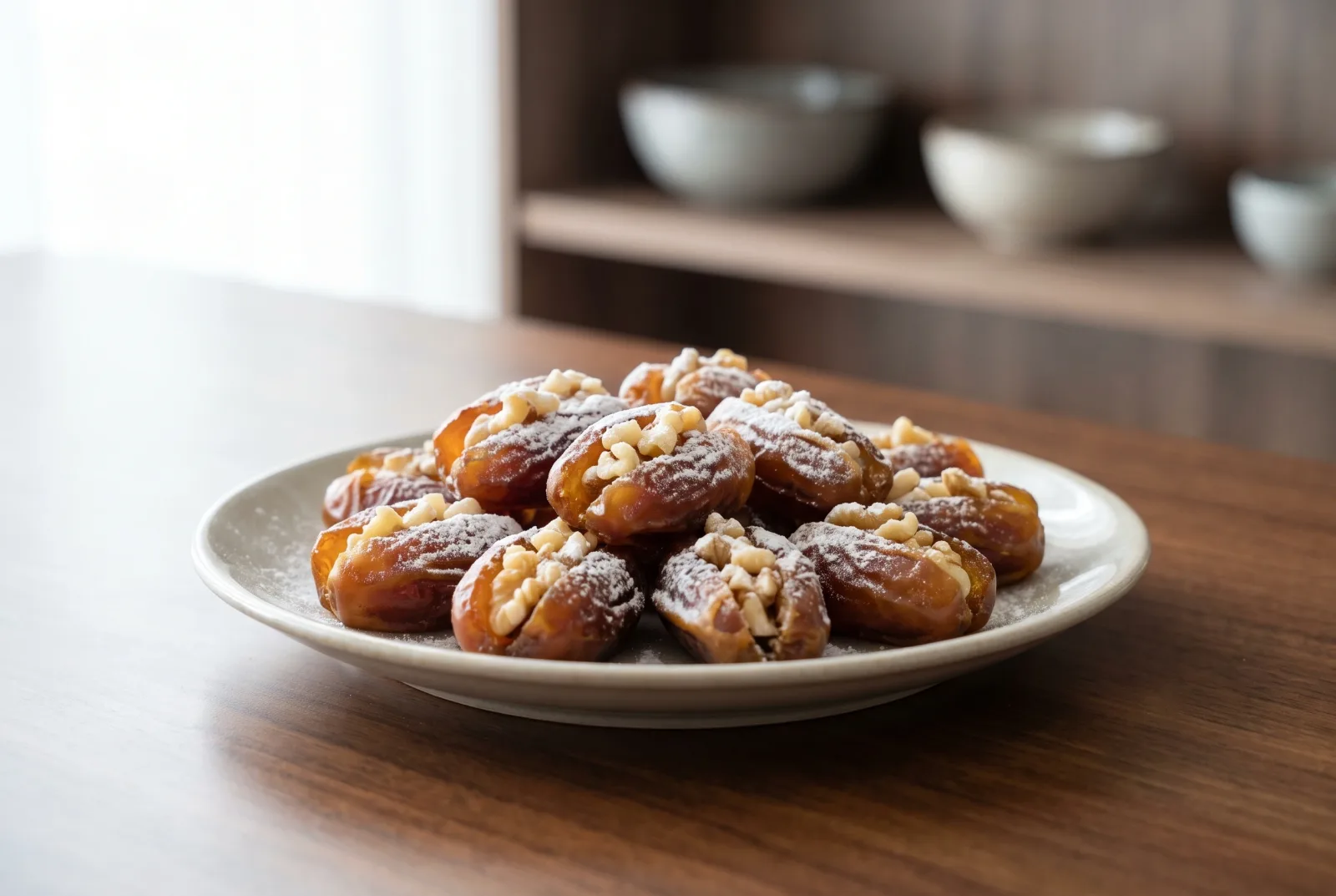 Walnut-Stuffed Dates | Sugar-Free Sesame-Coated Energy Snack