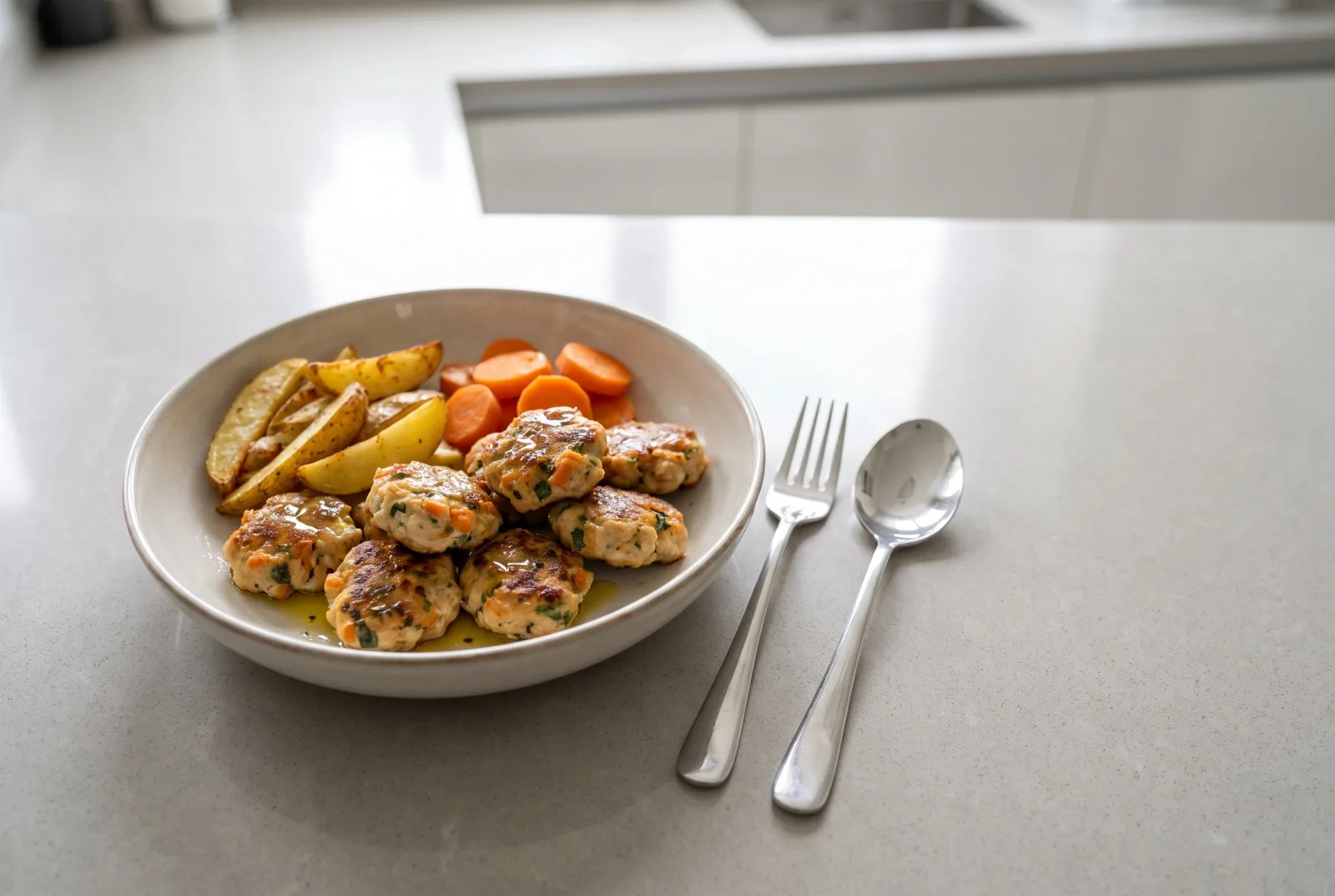 Leftover Chicken and Mini Vegetable Patties | Heart-Friendly Air Fryer Snack