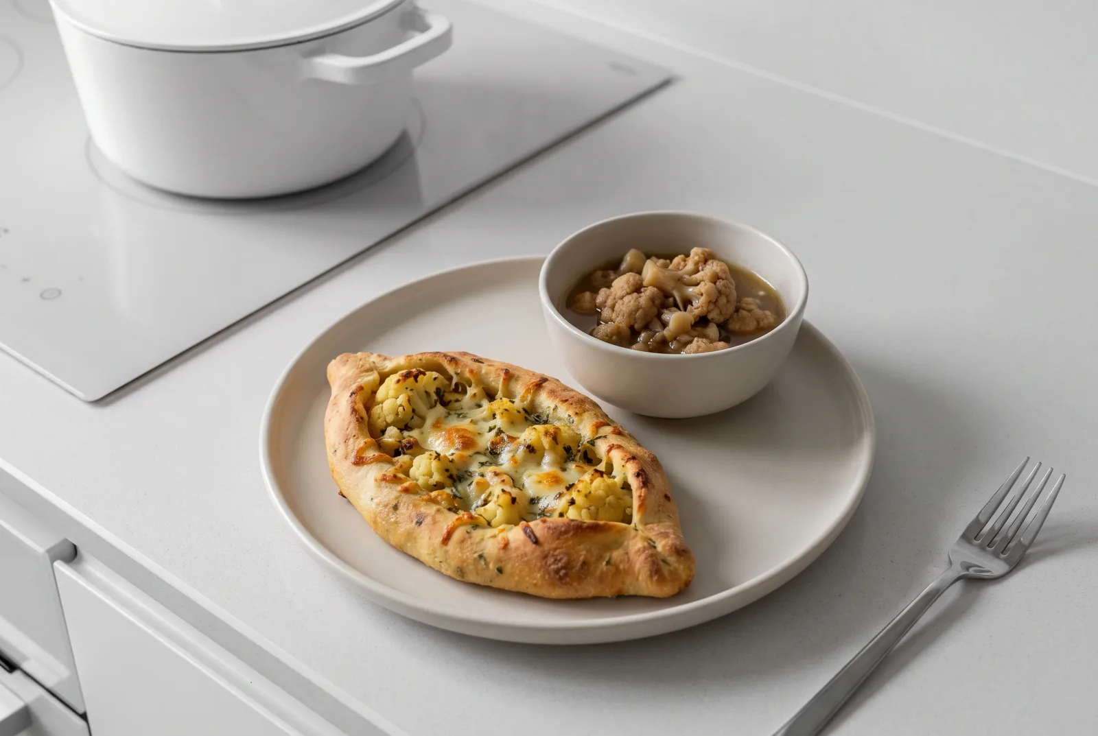Cauliflower-Crust Pide | Low-Carb, Cooked in a Pressure Cooker