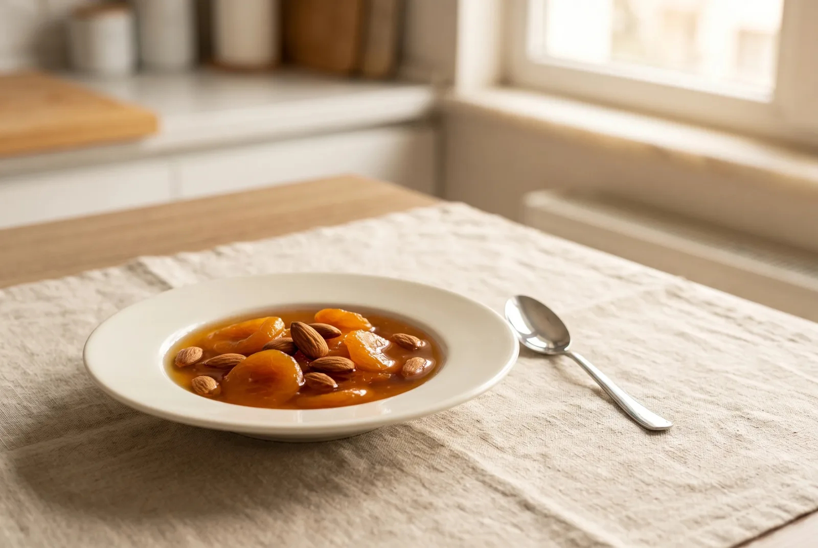 Dried Apricot Preserves | Homemade Recipe with Almonds
