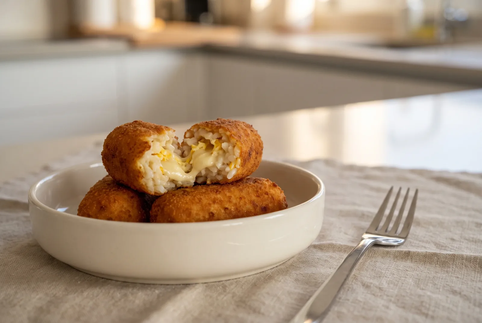 Cheesy Rice Croquettes | Fried Balls Made with Leftover Rice