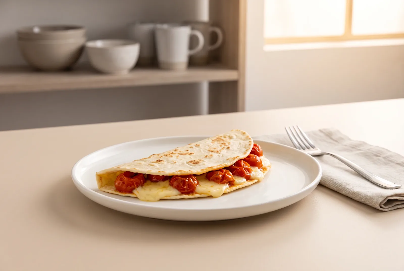 Piadina — Italian-style flatbread sandwiches with leftovers in the air fryer