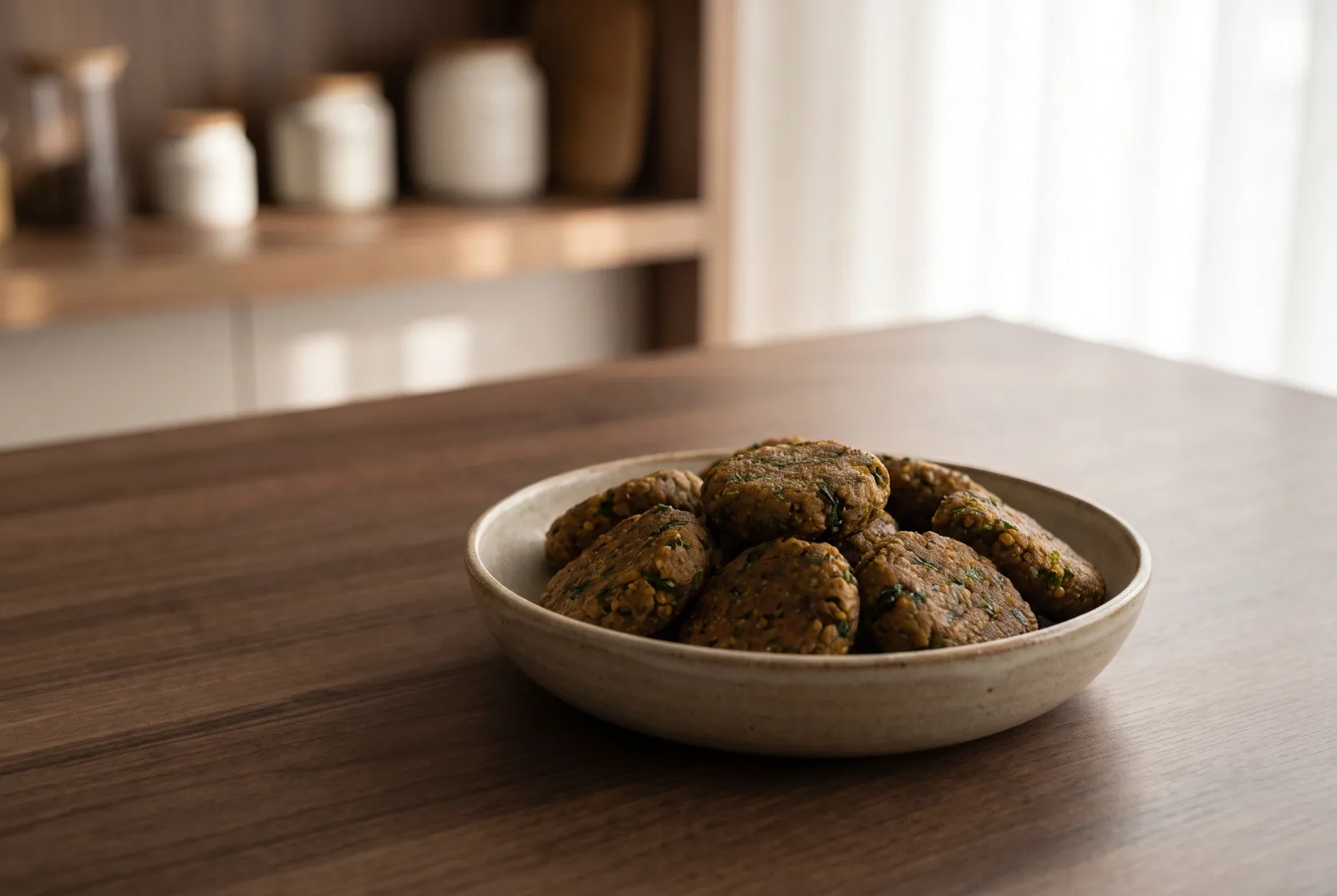 Green Lentil Patties | Bulgur Mixture with Sautéed Onions