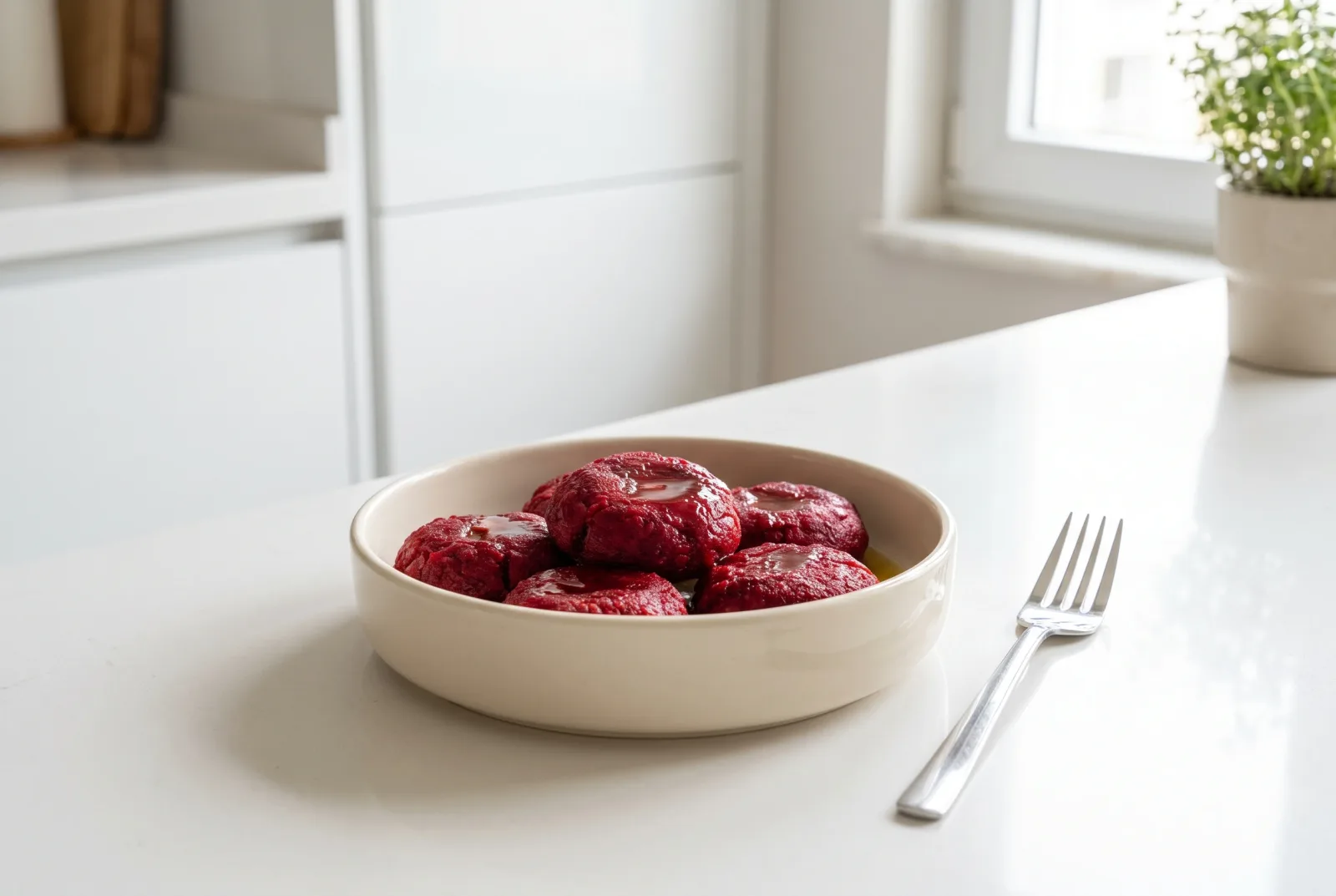 Olive Oil Beet Patties | No-Bake Brunch Appetizer