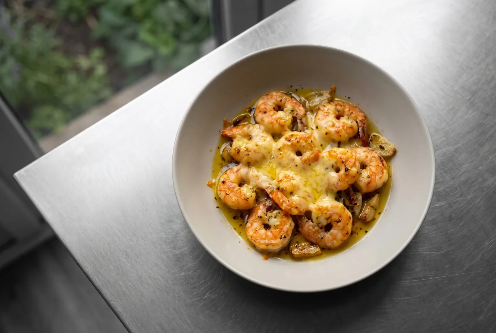 Air Fryer Shrimp with Kashar Cheese | Hot Garlic Olive Oil Meze
