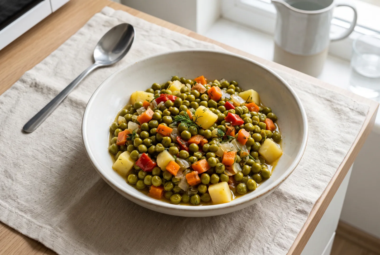 Split Pea Salad | A Refreshing Mix with Cucumber and Pomegranate Molasses