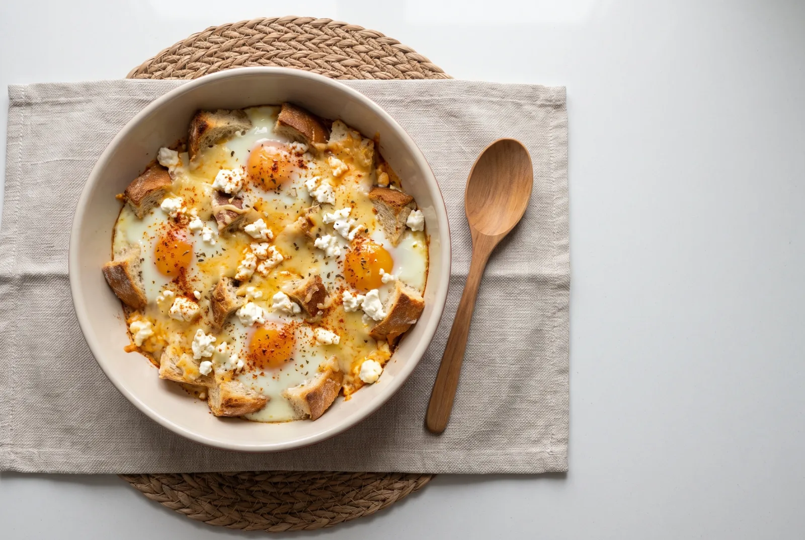 Baked Egg and Bread Casserole | Slow-Cooked Breakfast with Whole-Wheat Bread