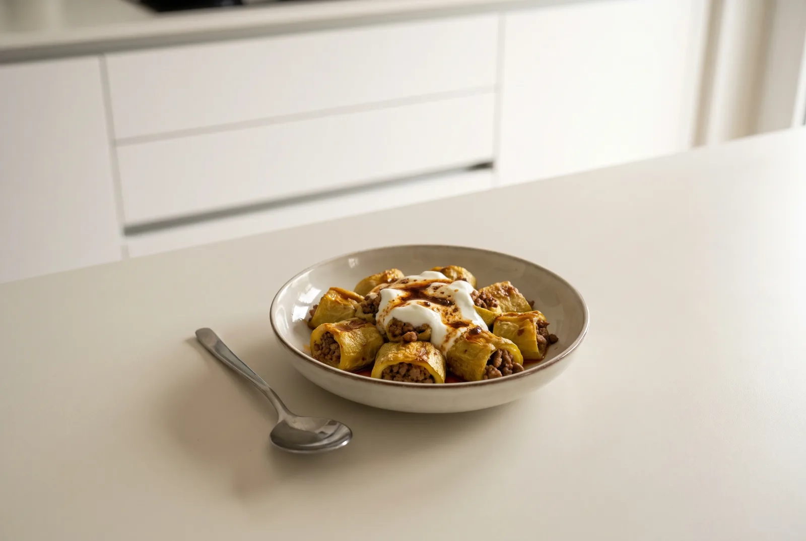 Kabak Mantısı — Air-fried zucchini dumplings without dough